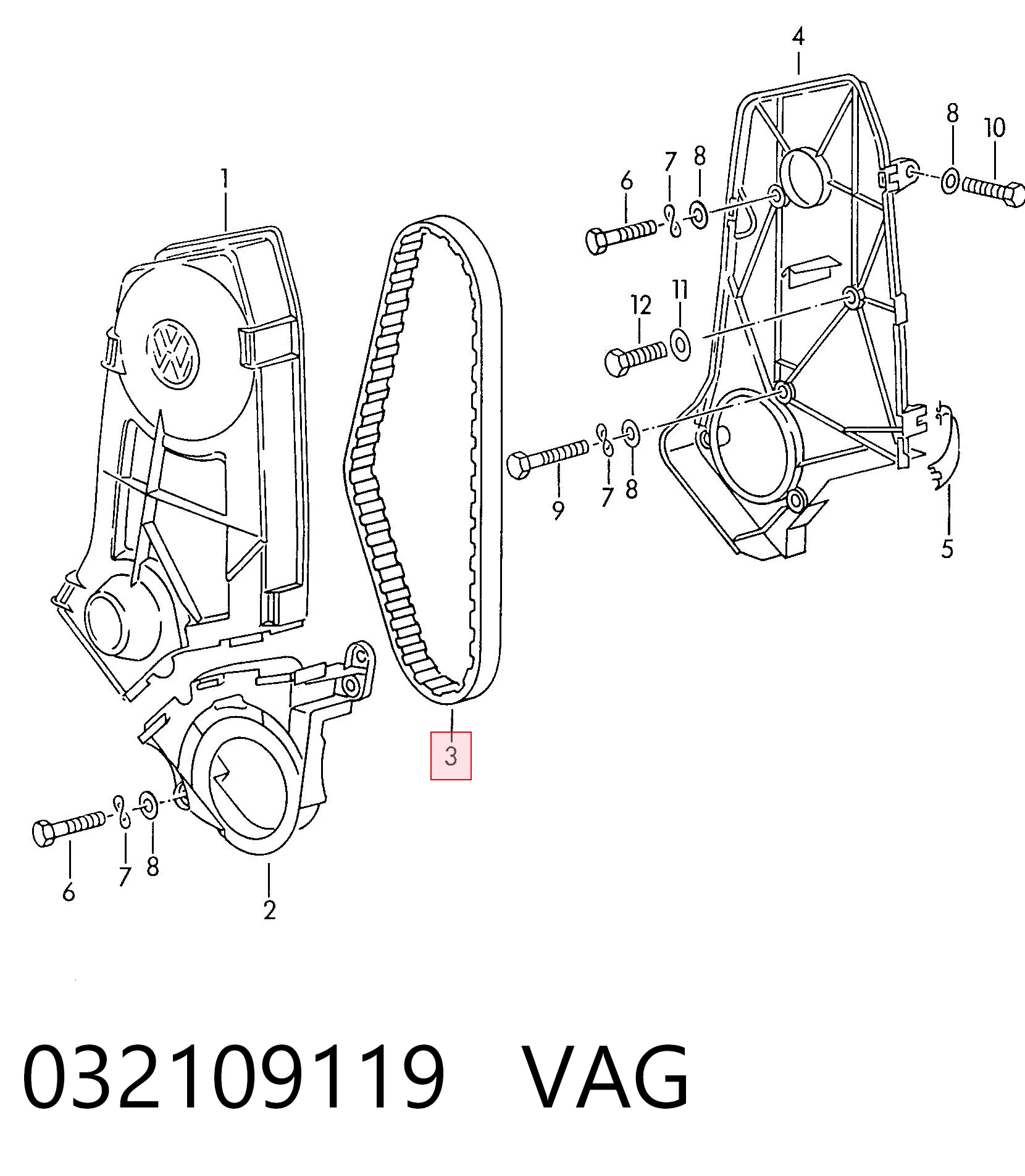 Correia do mecanismo de distribuição de gás Iveco VT268 preço, a partir de 13,11 USD