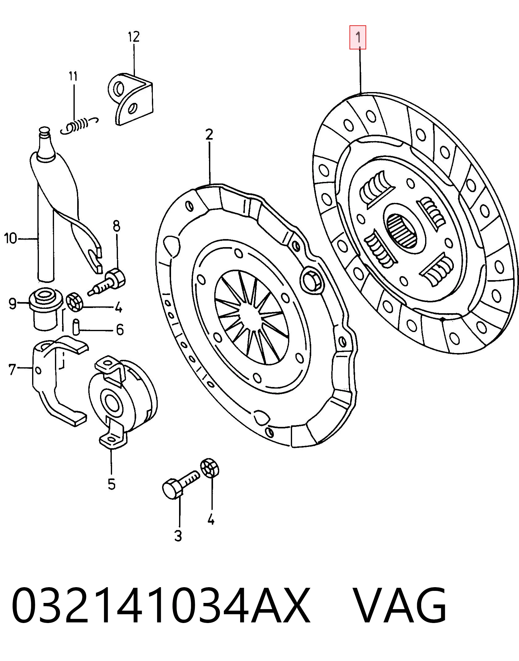  Disco de embraiagem Skoda Fabia I carrinha (6Y5) (2000 - 2007) I