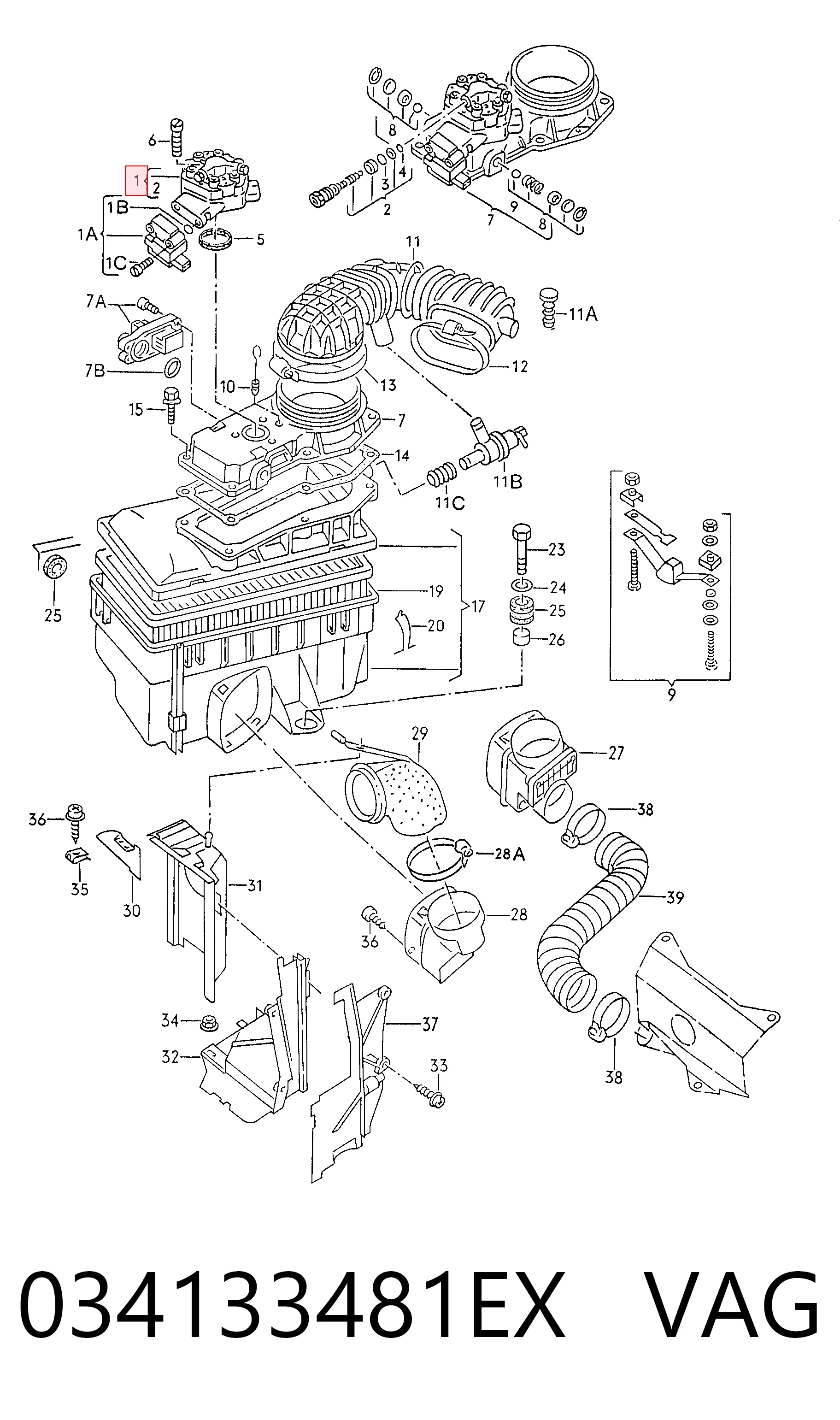 Injetor de injeção de combustível para Volkswagen Passat 32B