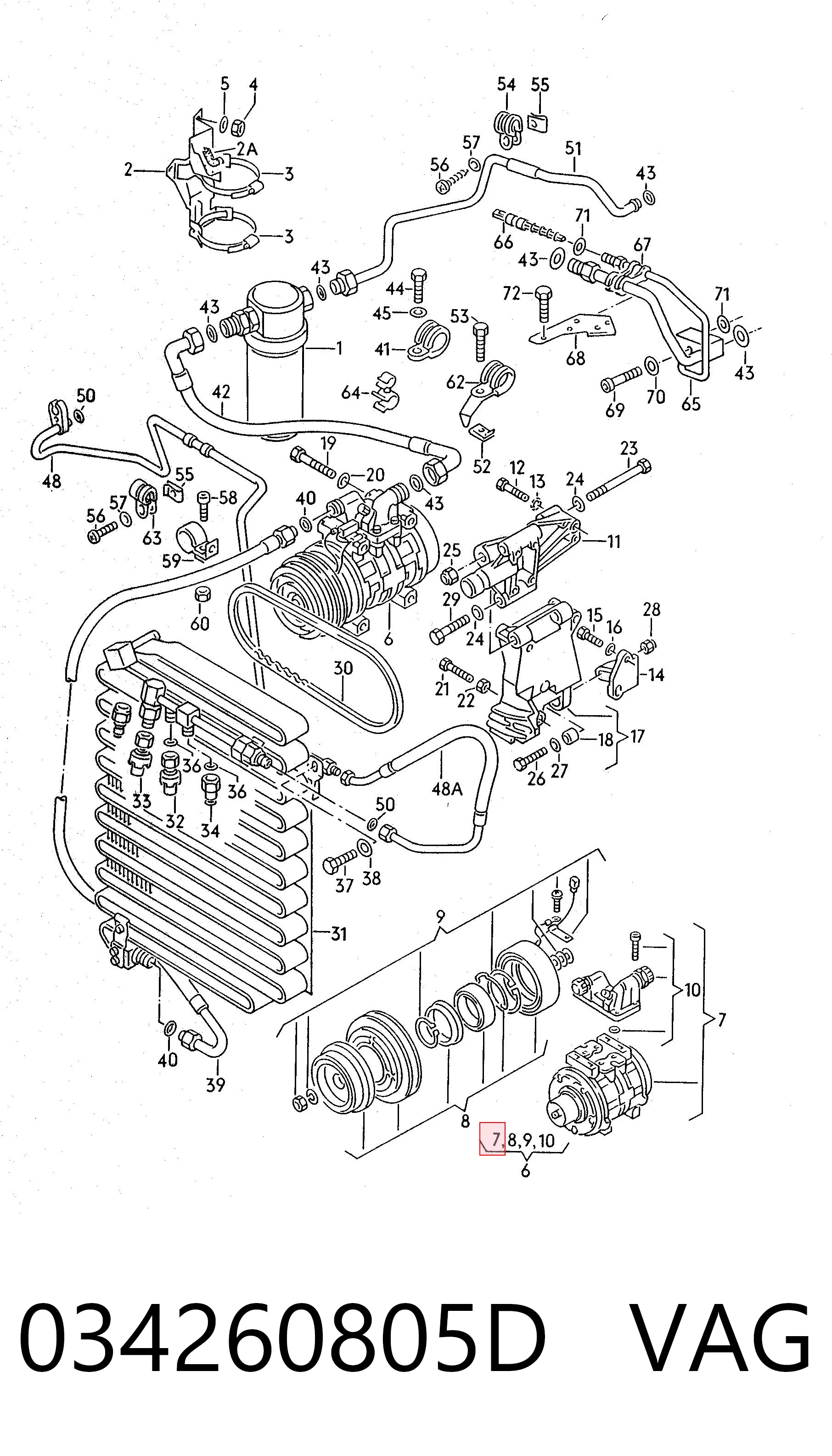 Compressor de aparelho de ar condicionado Four Seasons 57357