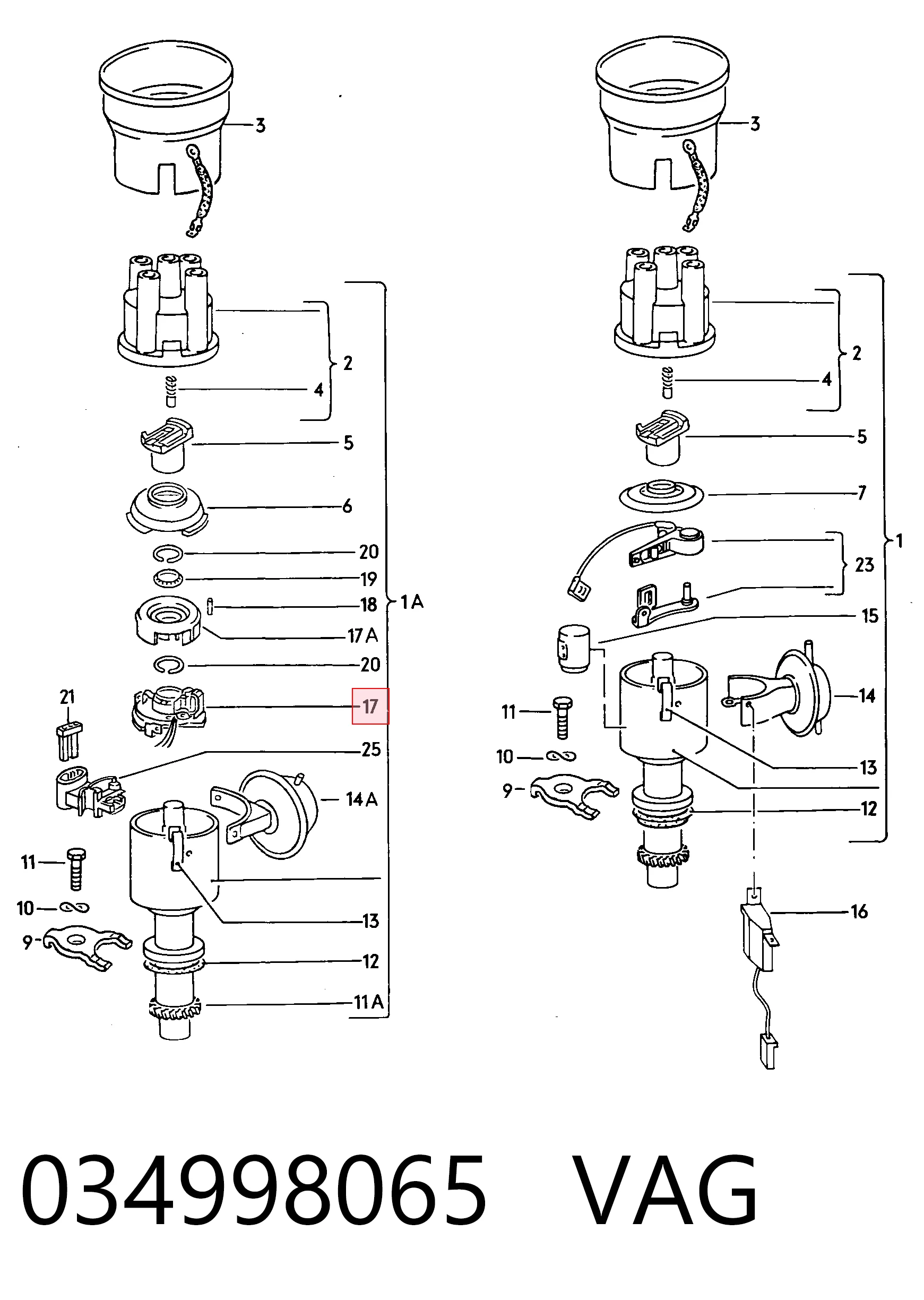 Sensor de efeito Hall Audi 80  81, 85 ao melhor preço