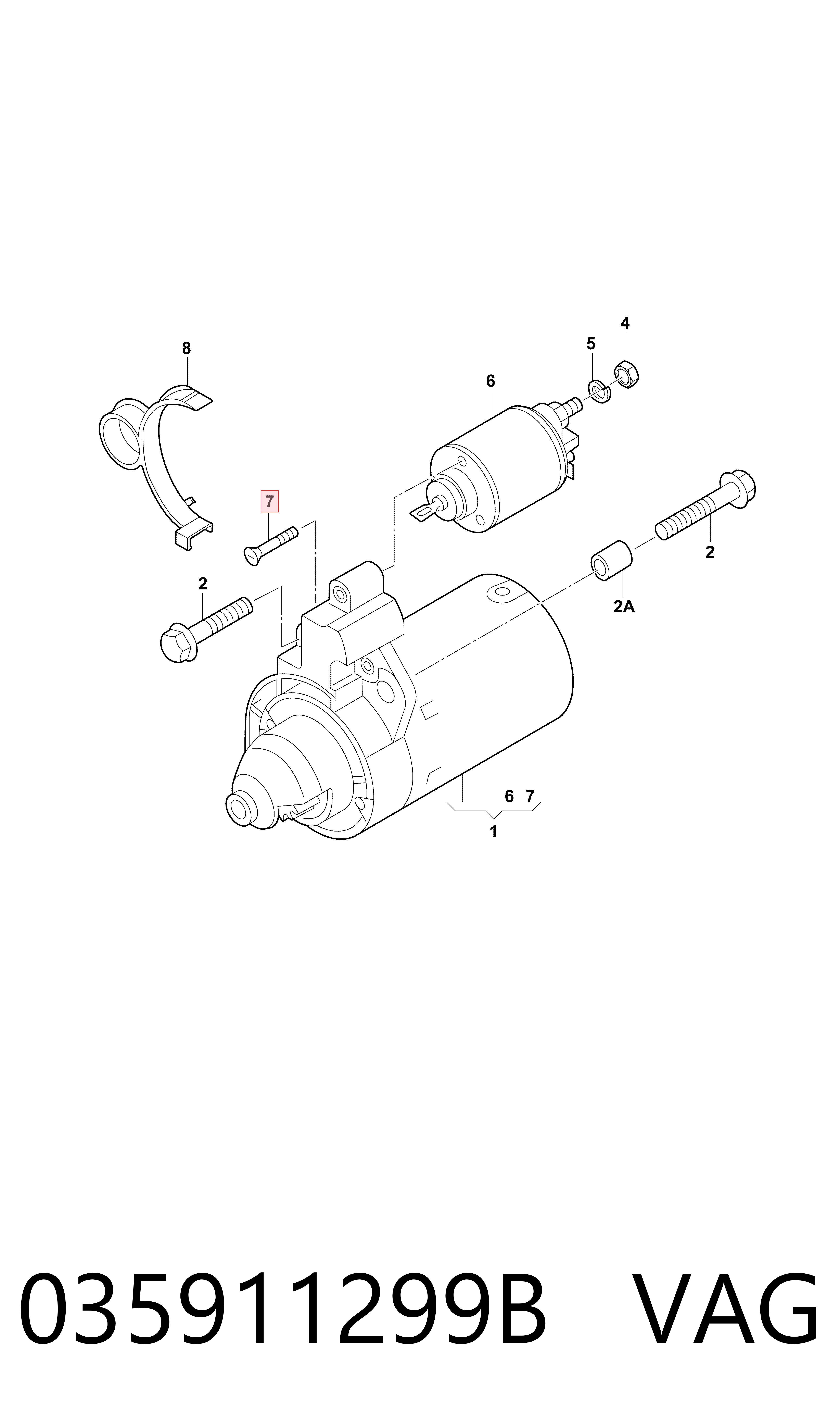 035911299B VAG Kit de reparação do relê de tração do motor de arranco