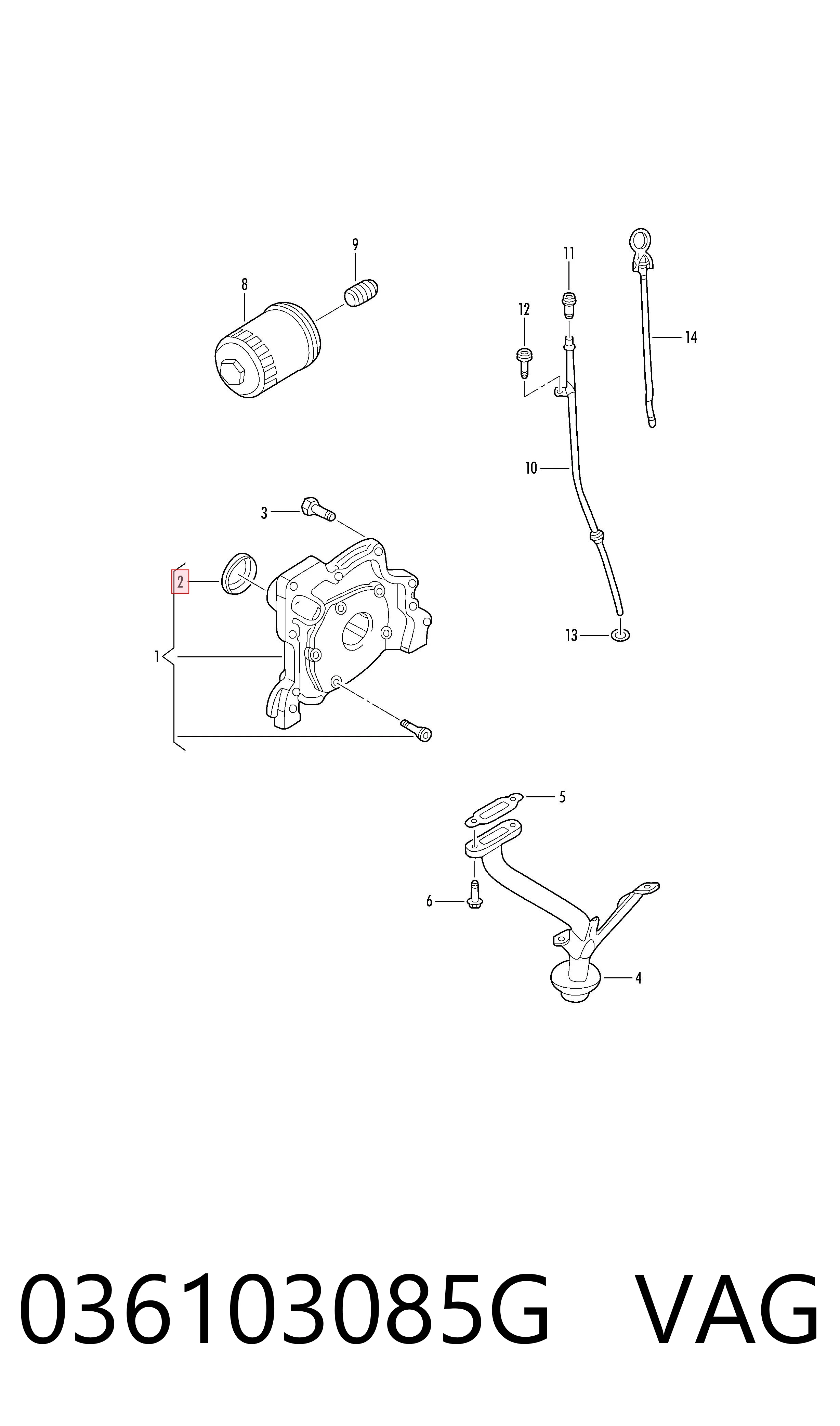Compre 036103085G VAG Vedação dianteira de cambota de motor