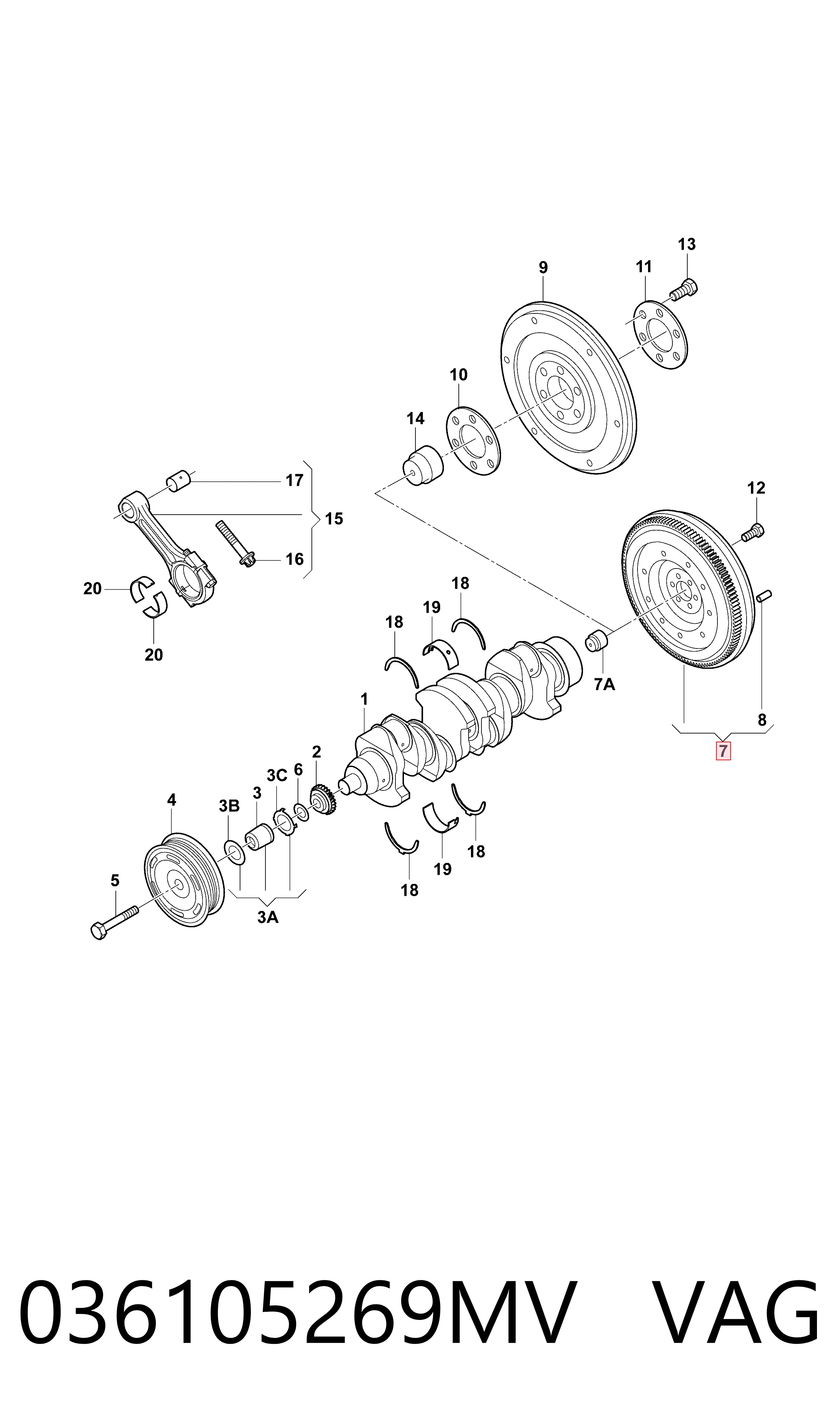 Volante de motor AND 51105004