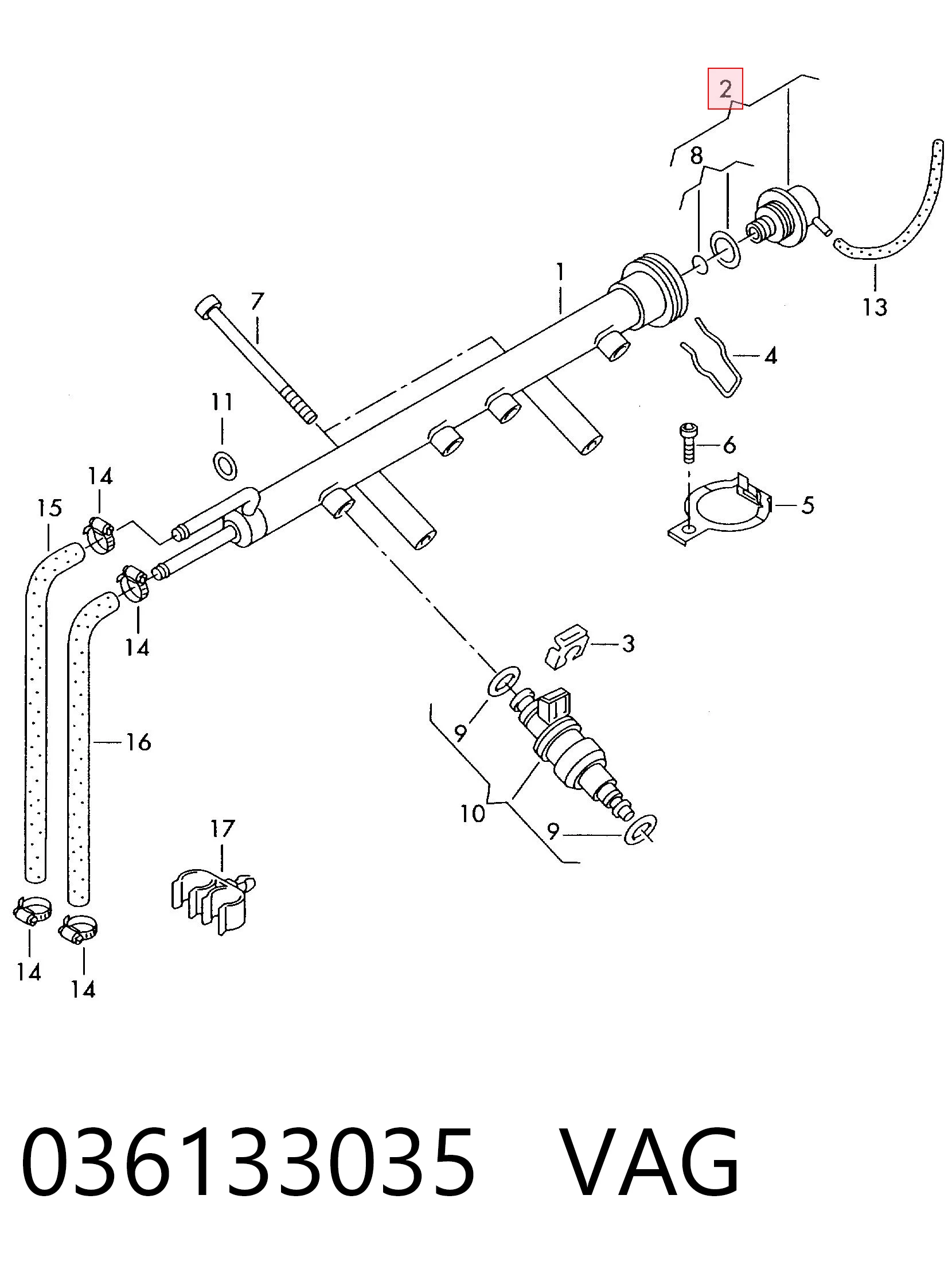 Compre Regulador de pressão de combustível na régua de injectores Seat Toledo 2