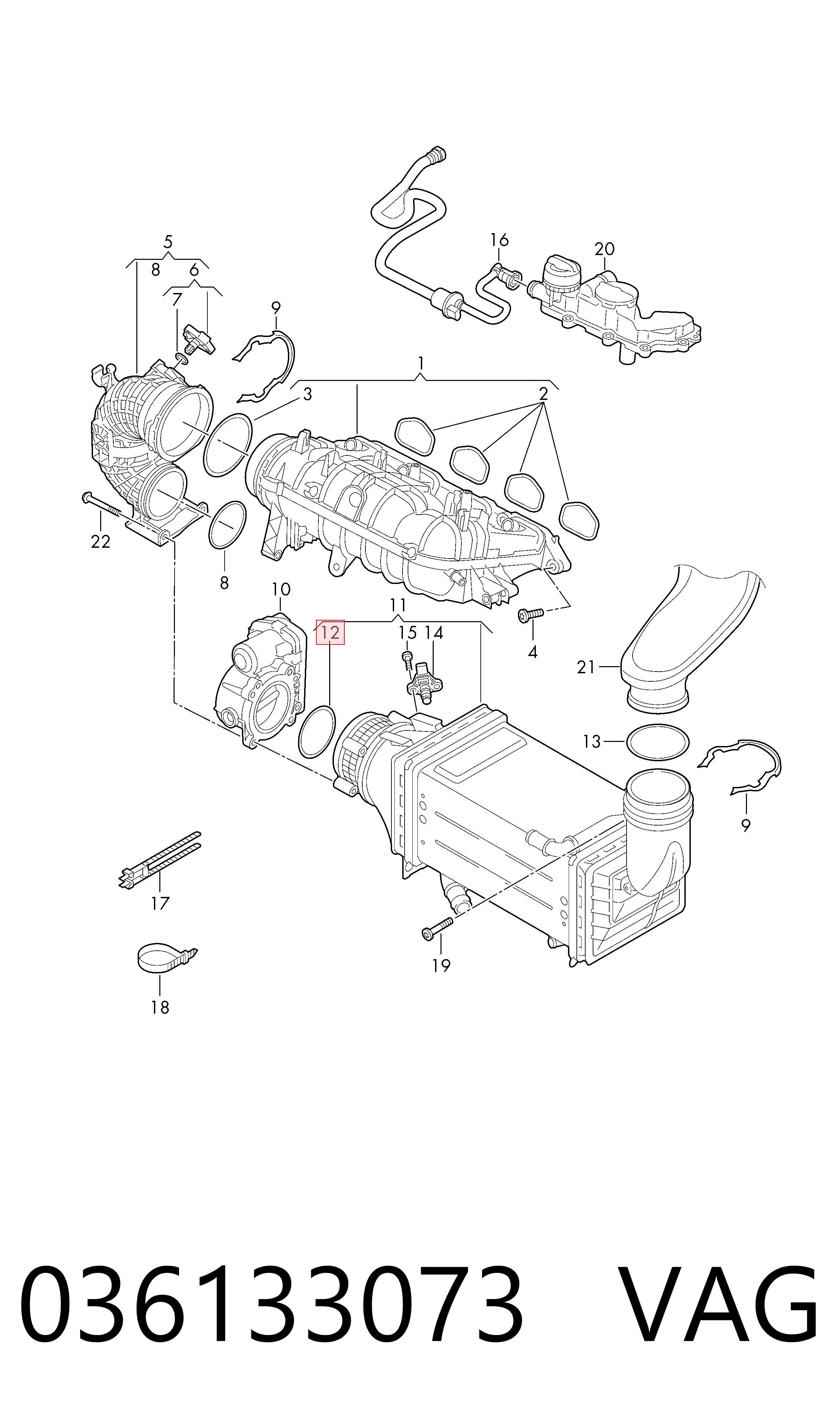 Vedante da válvula de borboleta para Skoda Fabia 6Y2