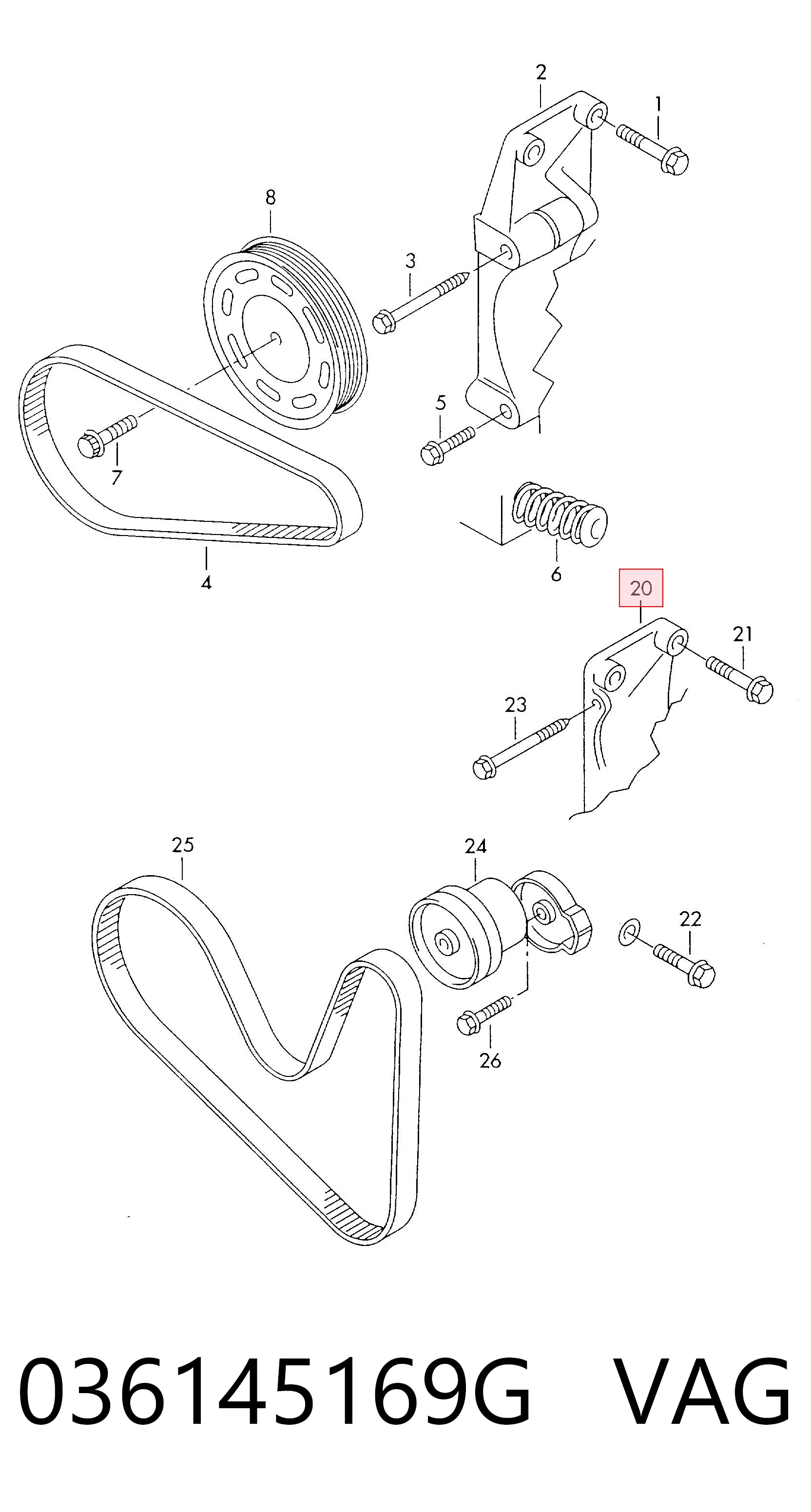Consola do gerador para Skoda Fabia I 6Y3