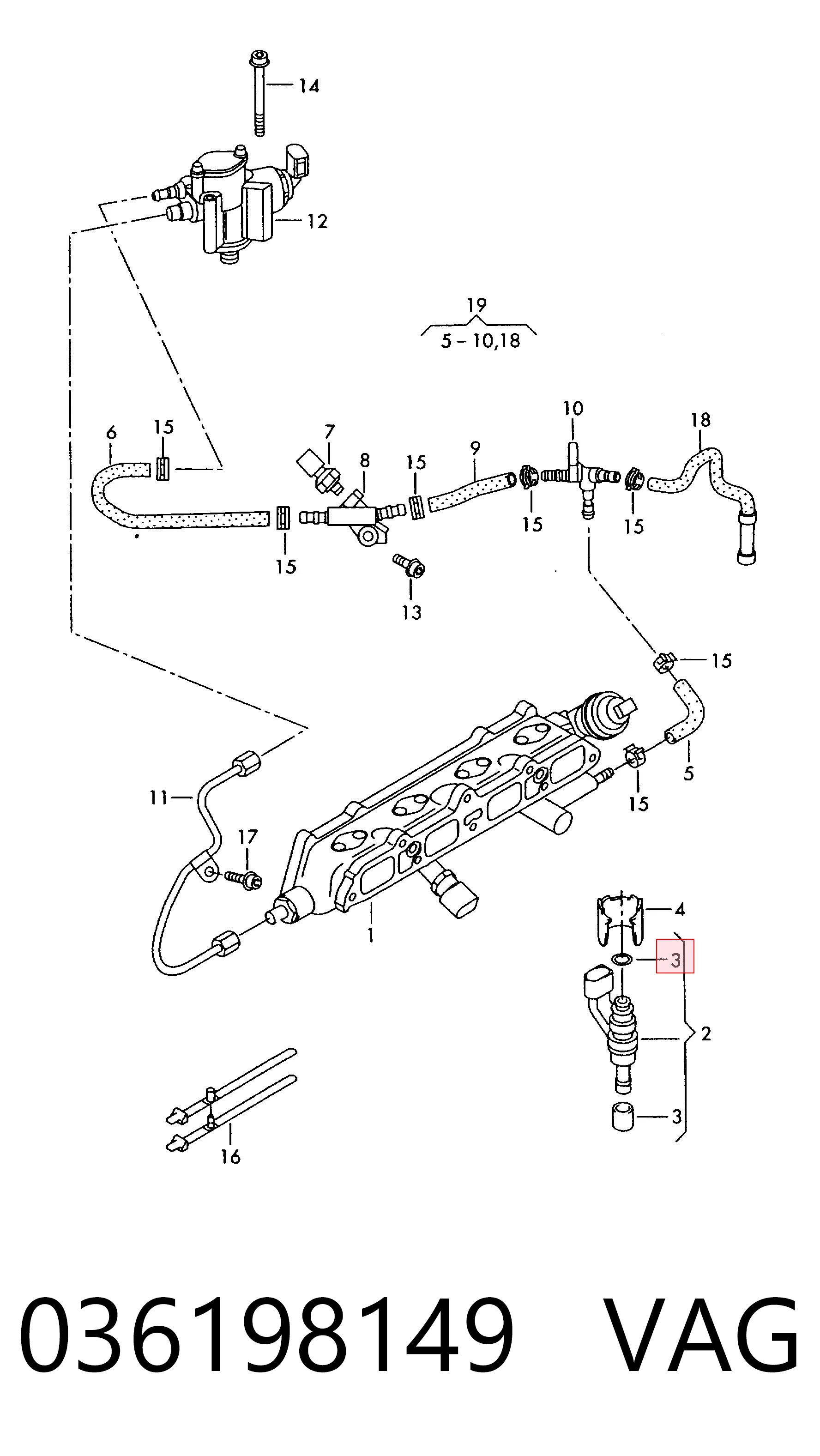 Kit de reparação do injetor VAG 036198149 preço, a partir de 15,98 USD