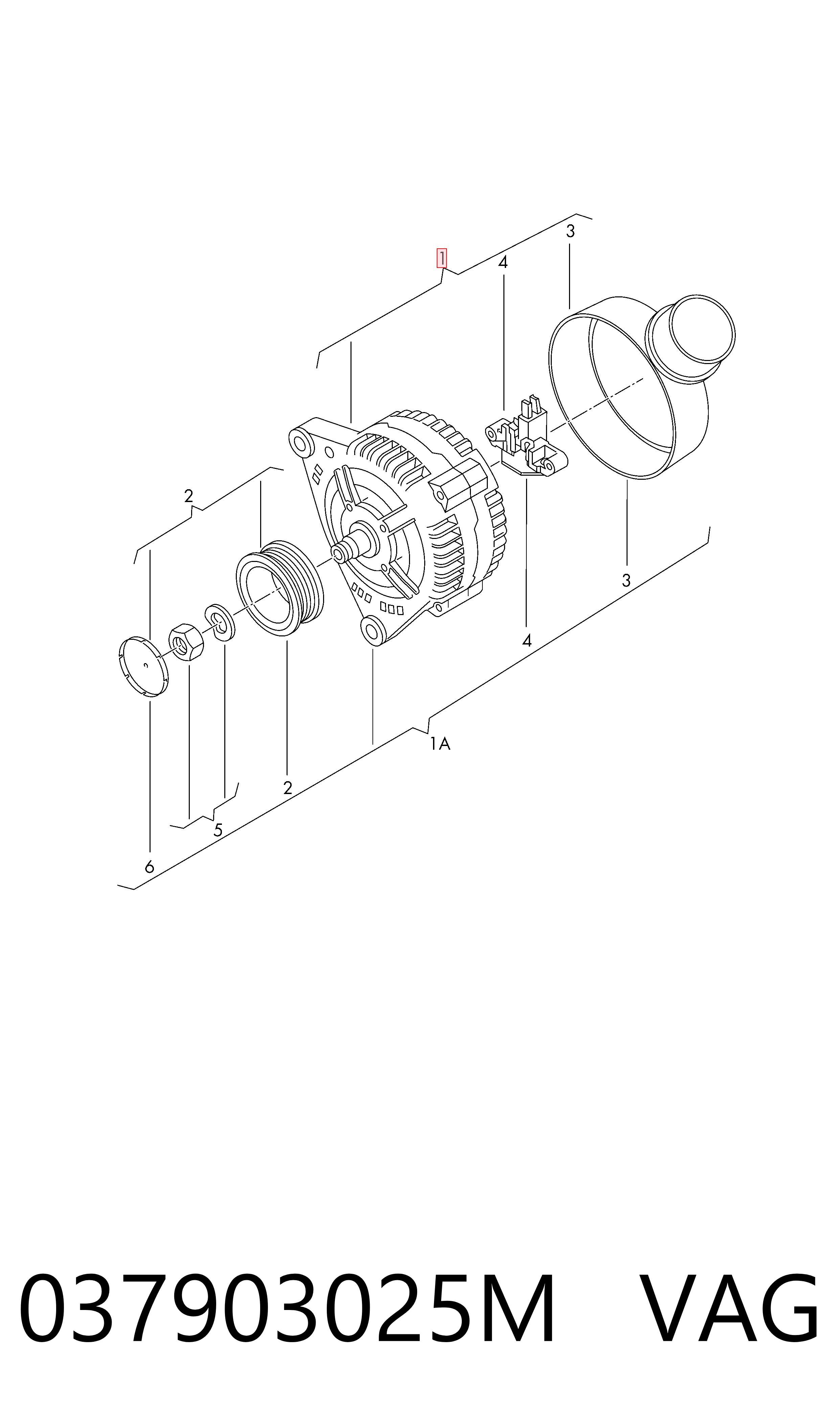 037903025M VAG Gerador