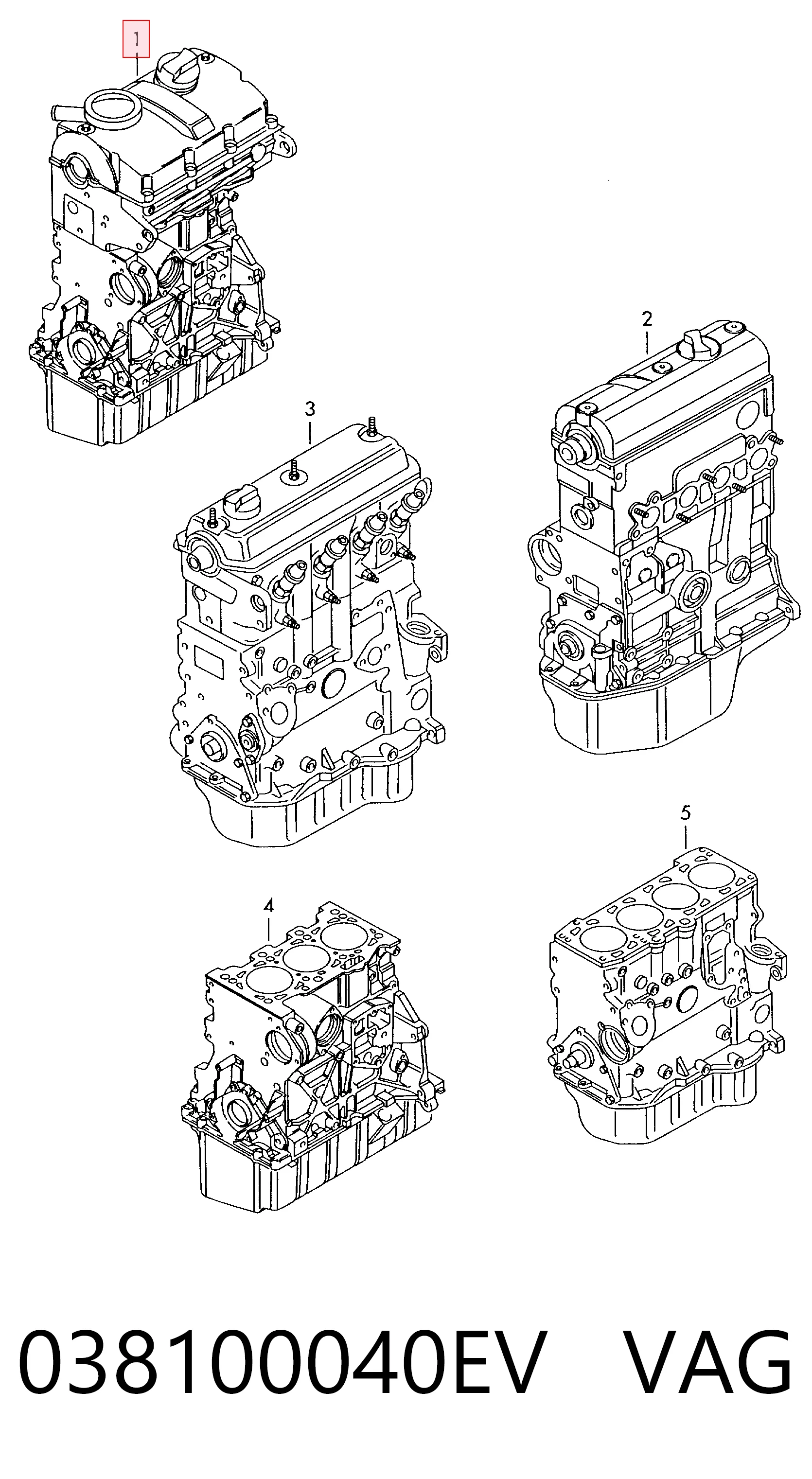 Motor montado para Skoda Octavia I A4 1U5