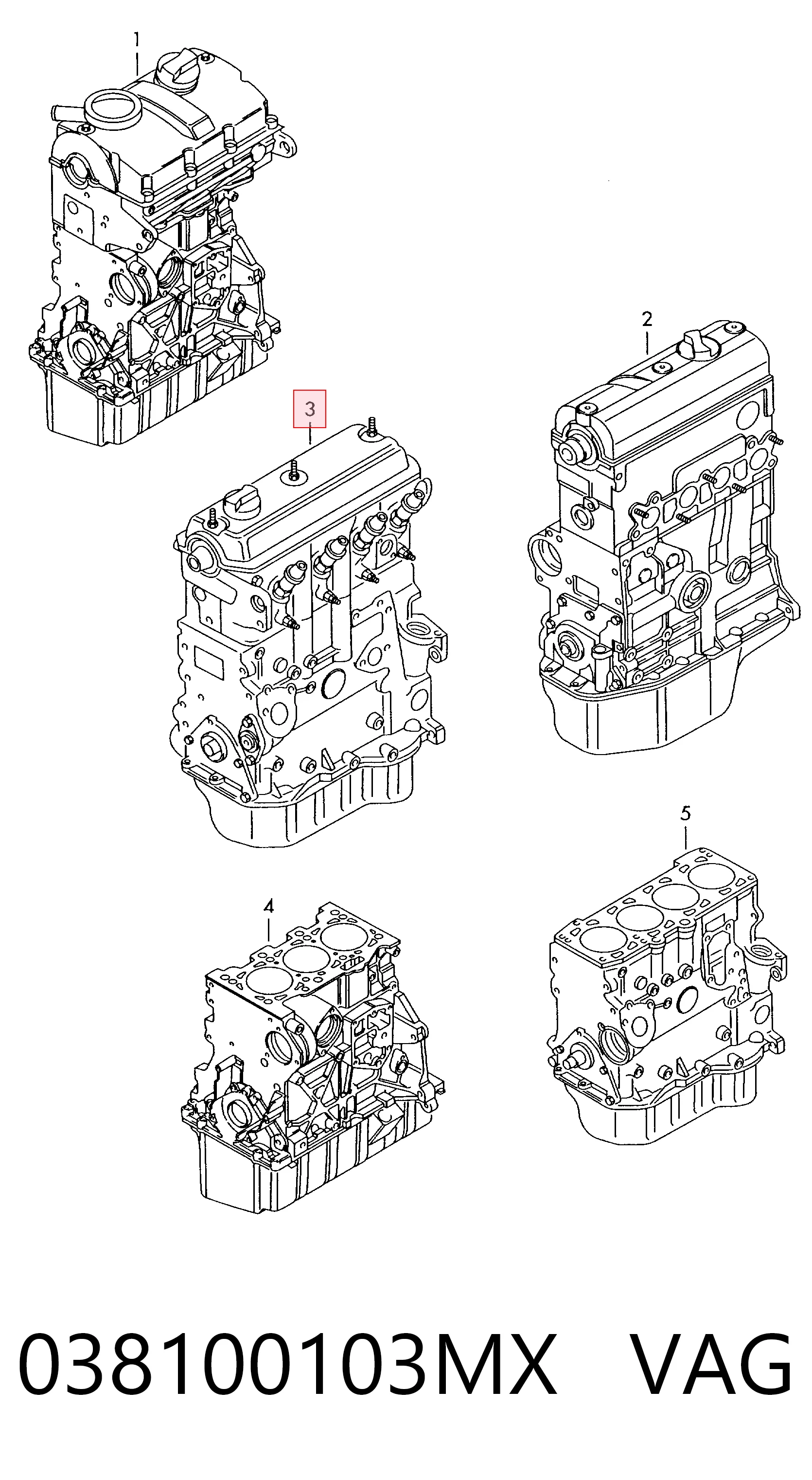 Motor montado para Skoda Fabia I 6Y5