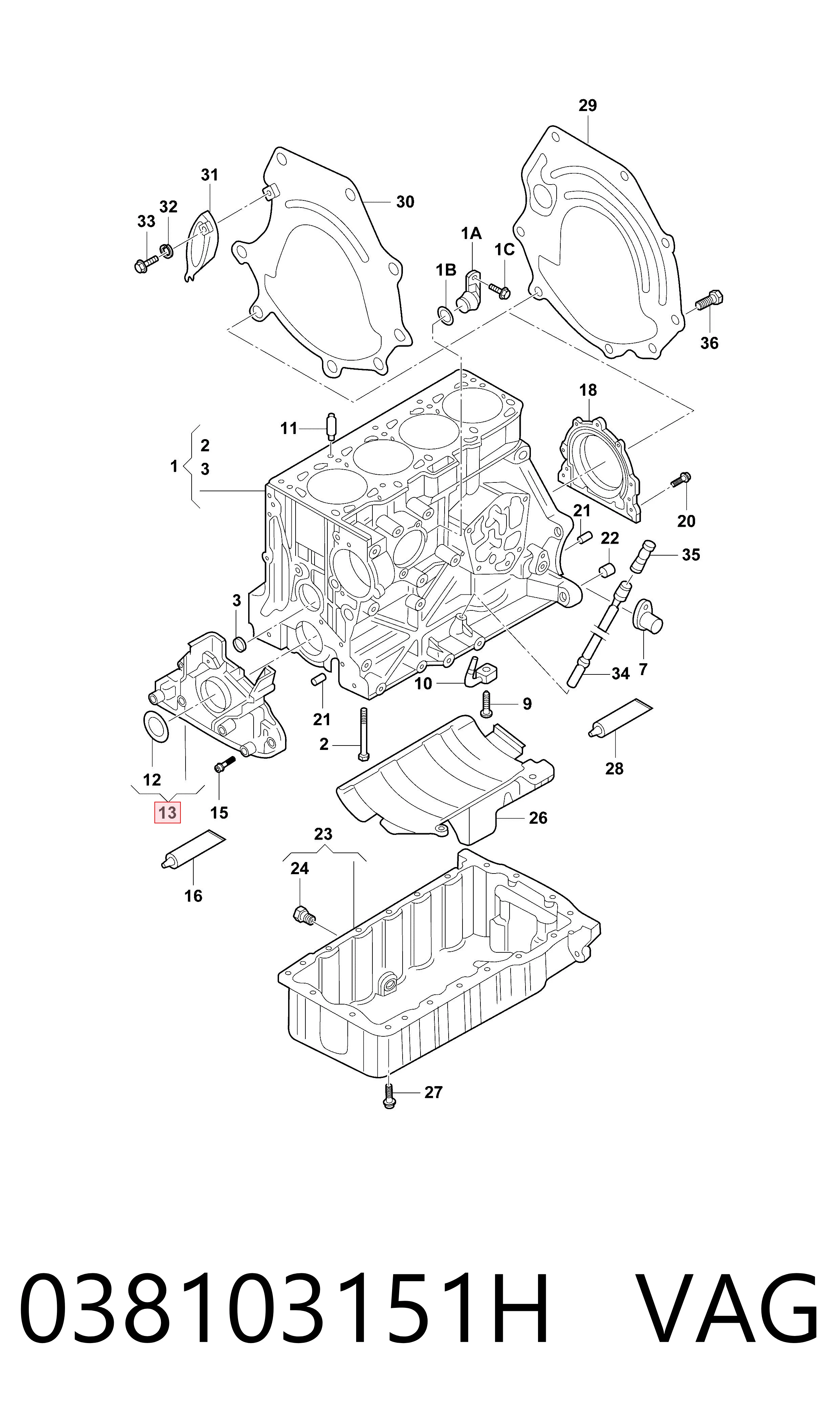 3M103017 AND Tampa de motor dianteira