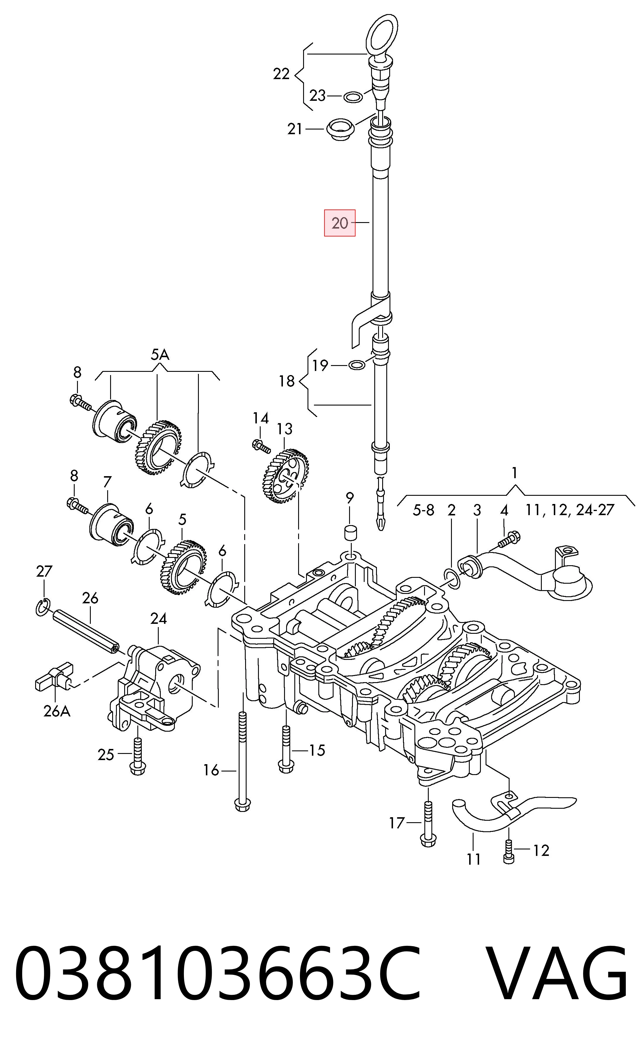Guia de sonda indicador do nível de óleo no motor VAG 038103663C preço, a partir de 7,71 USD