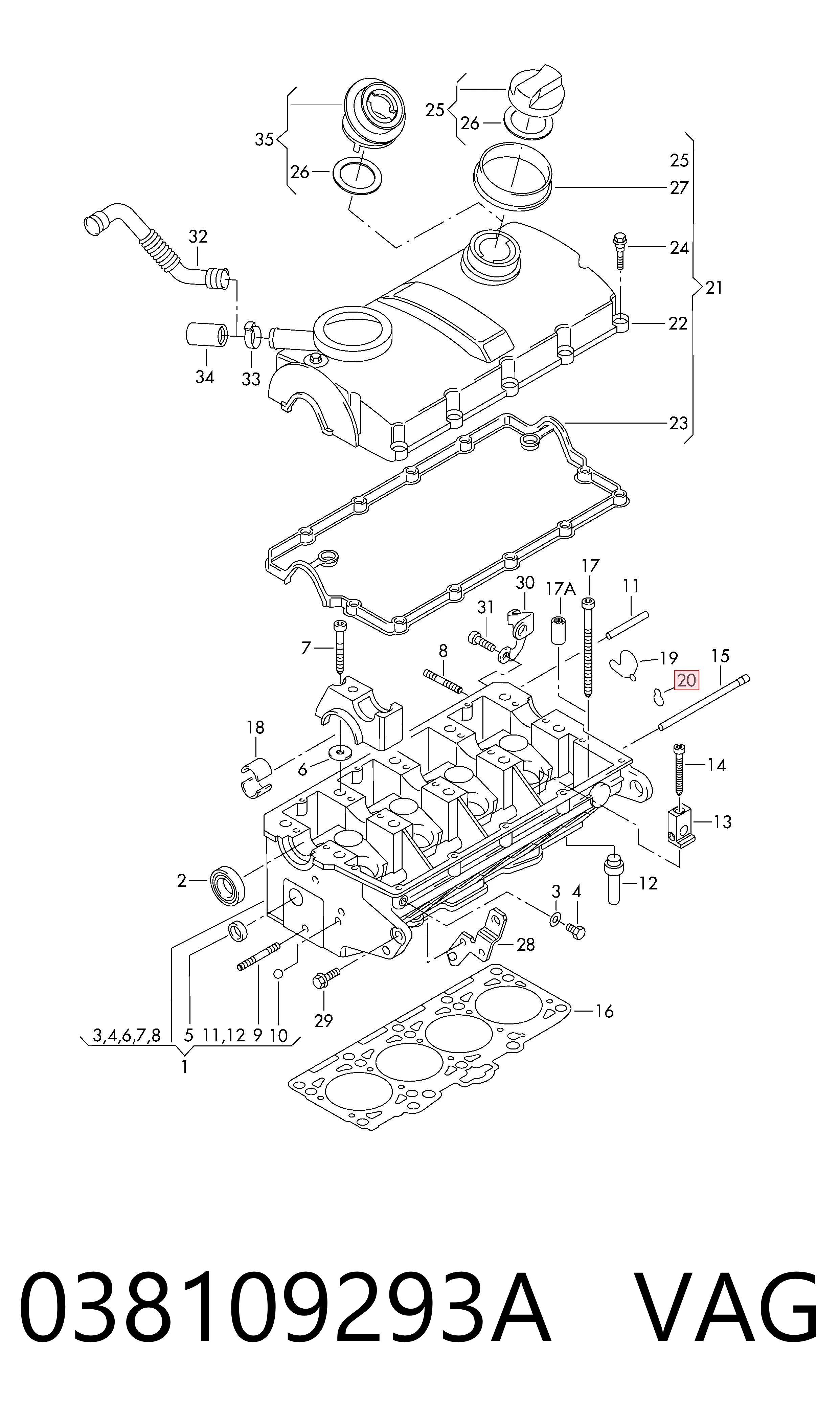 Vedante de bomba de tandem VAG 038109293A preço, a partir de 3,36 USD
