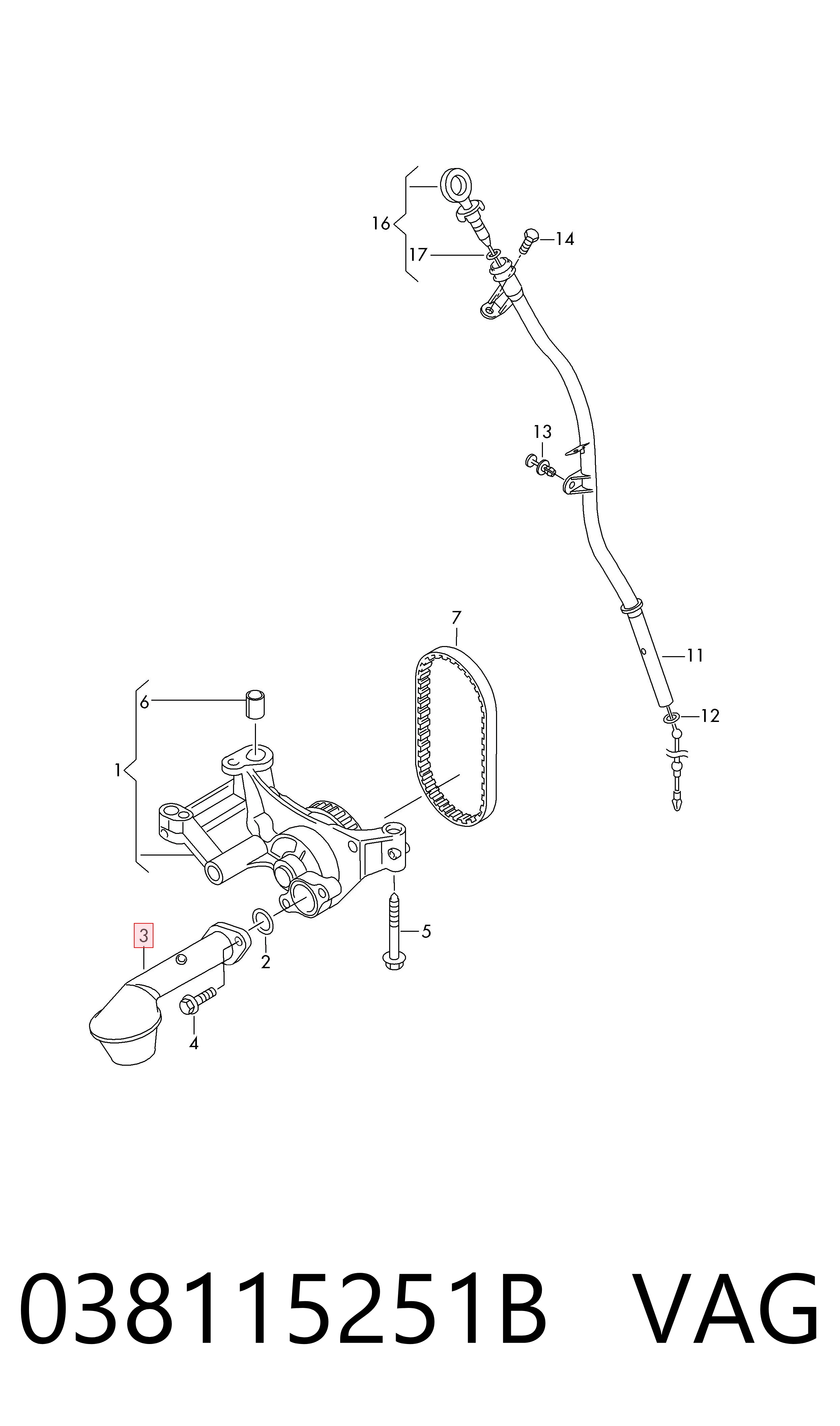 Receptor de óleo (coletor de óleo) VAG 038115251B preço, a partir de 31,02 USD