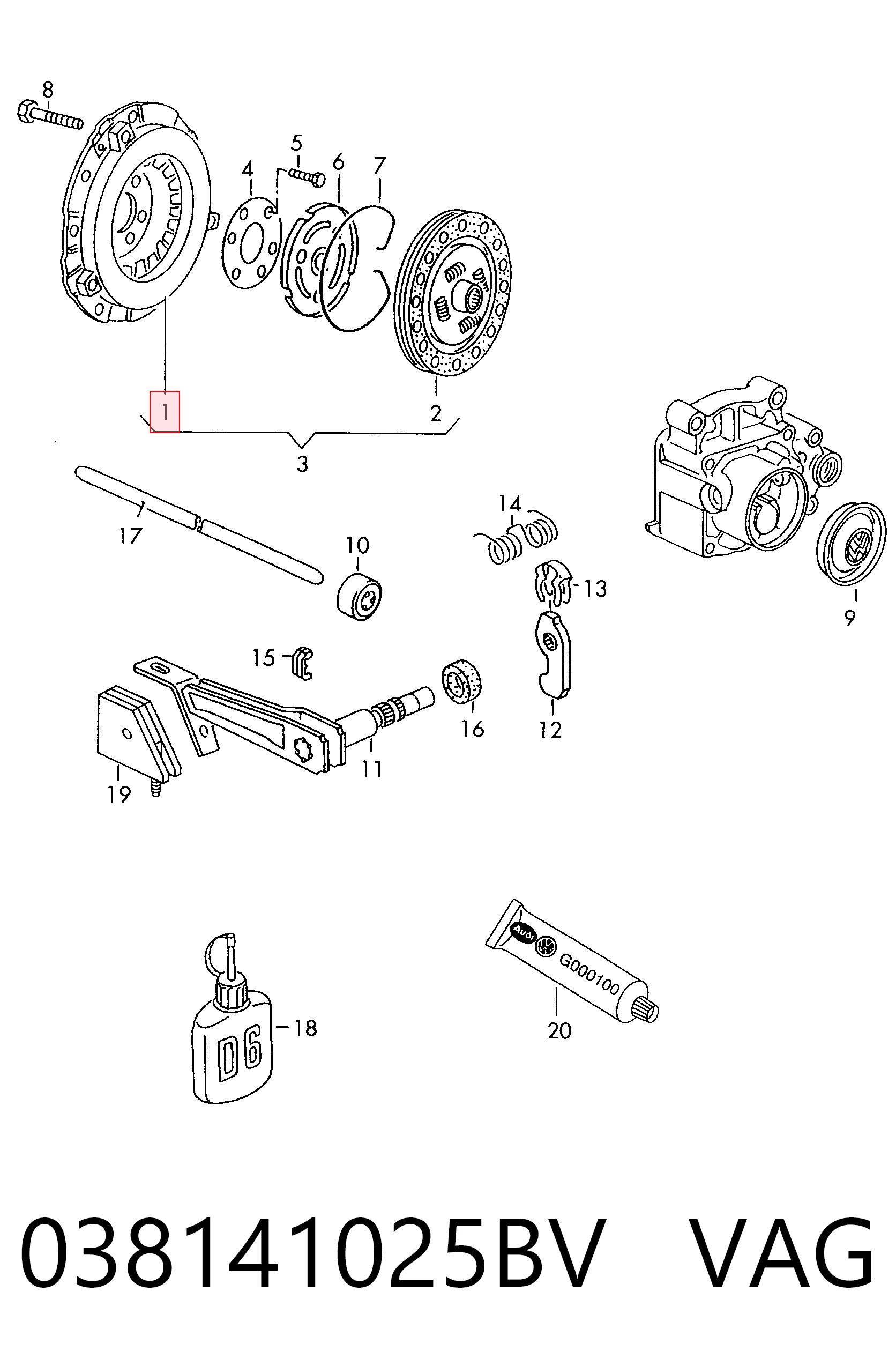  Cesta de embraiagem Seat Toledo II sedan (1M2) (1999 - 2006) II