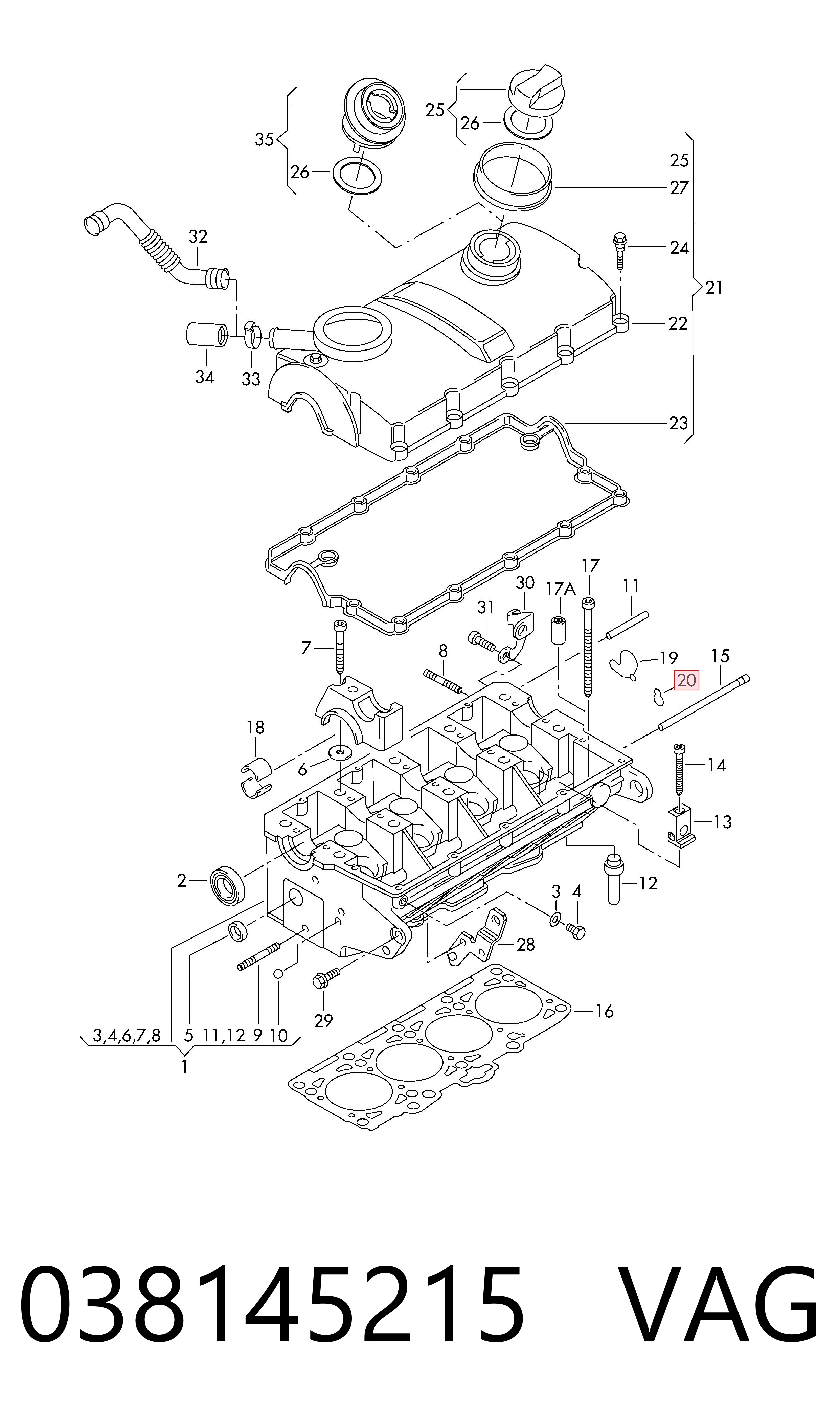 Vedante de bomba de tandem VAG 038145215 preço, a partir de 8,49 USD