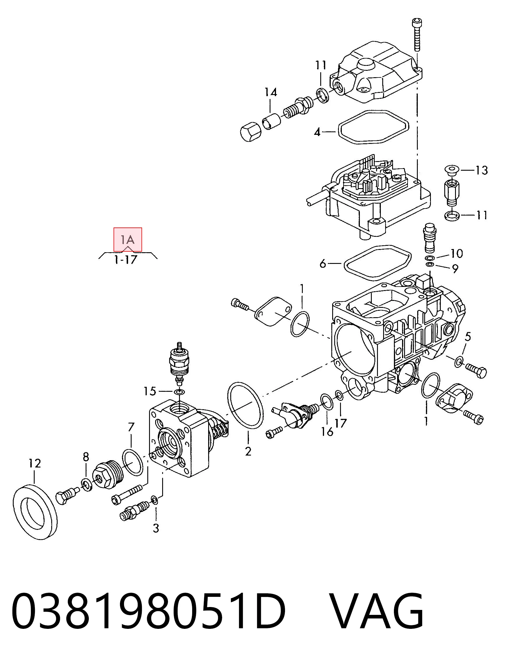 Kit de reparação da Bomba de Combustível de Pressão Alta 3582487 Volvo