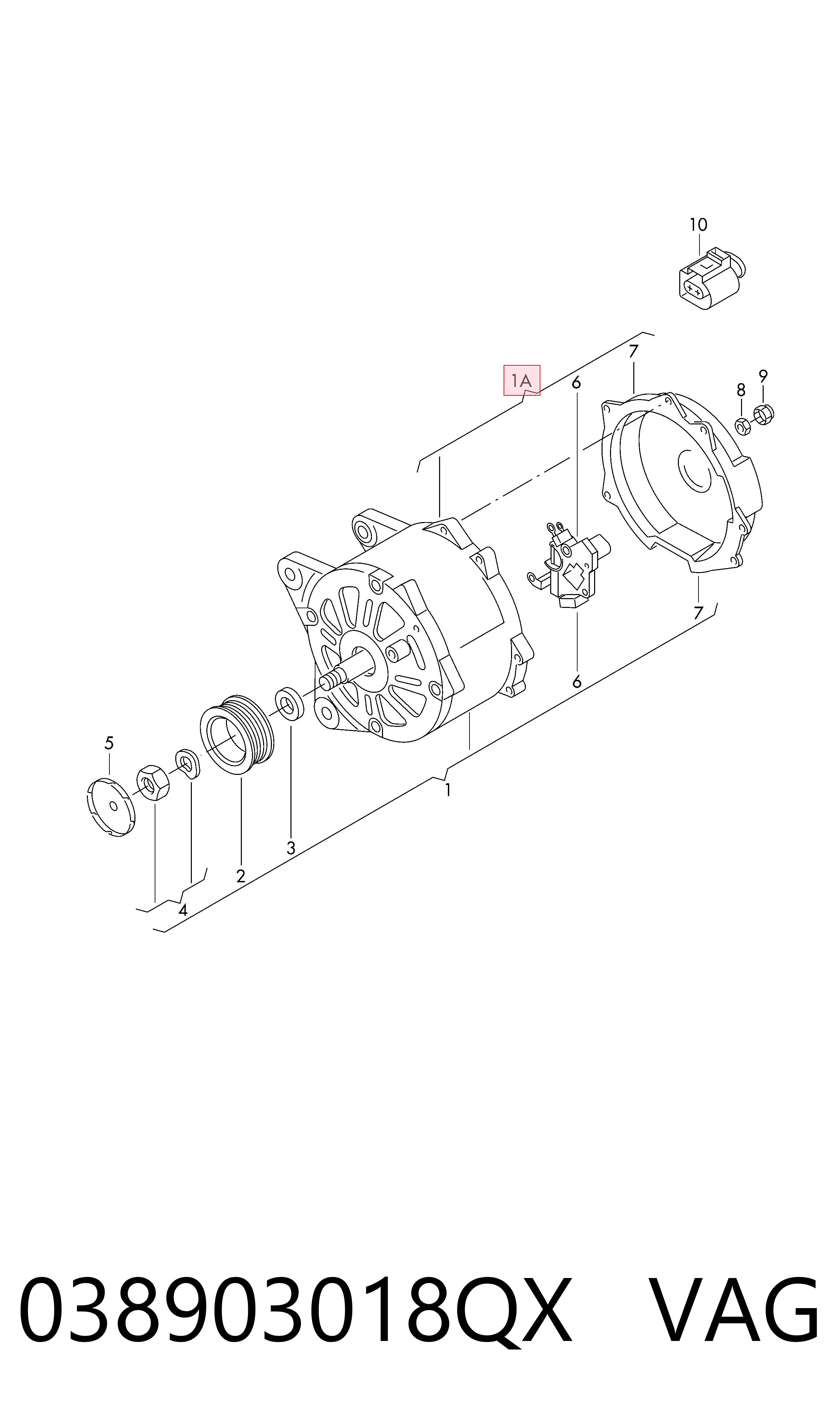 038903018QX VAG Gerador