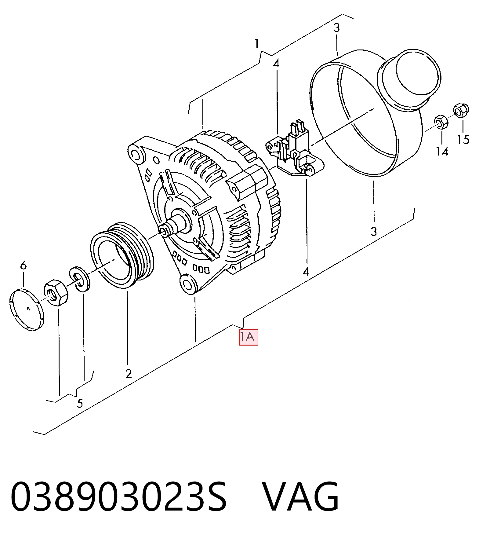 038903023S VAG Gerador