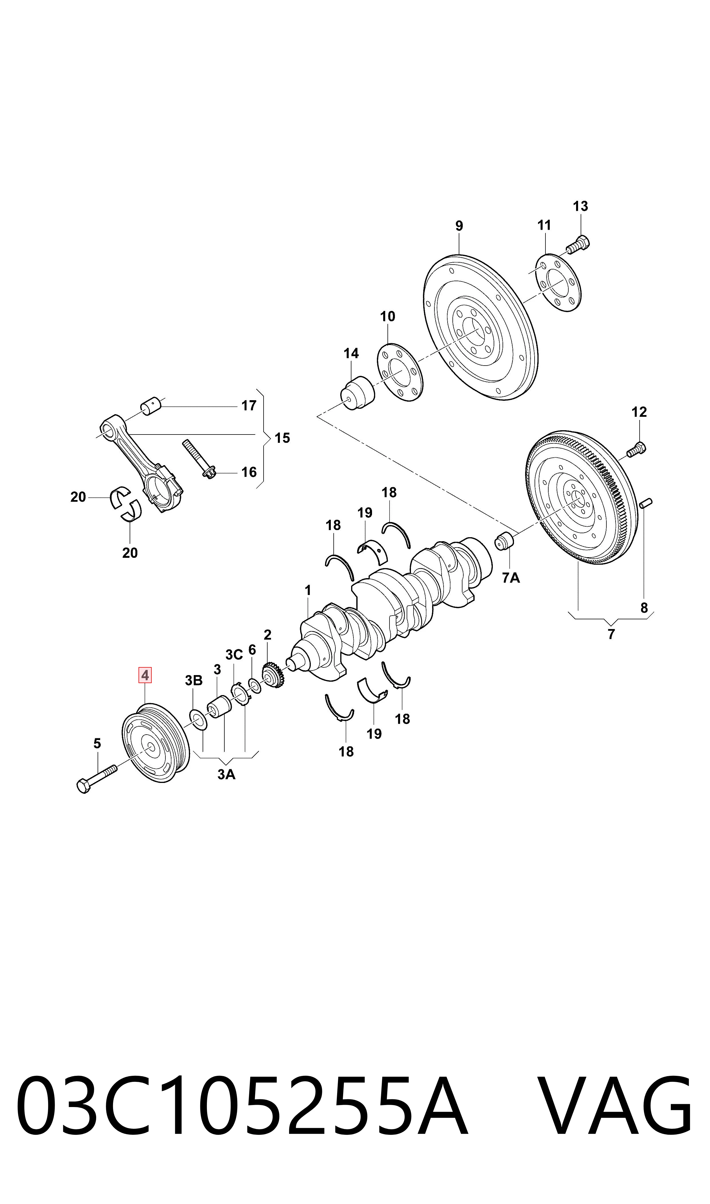Compre Polia de cambota Volkswagen Polo 
