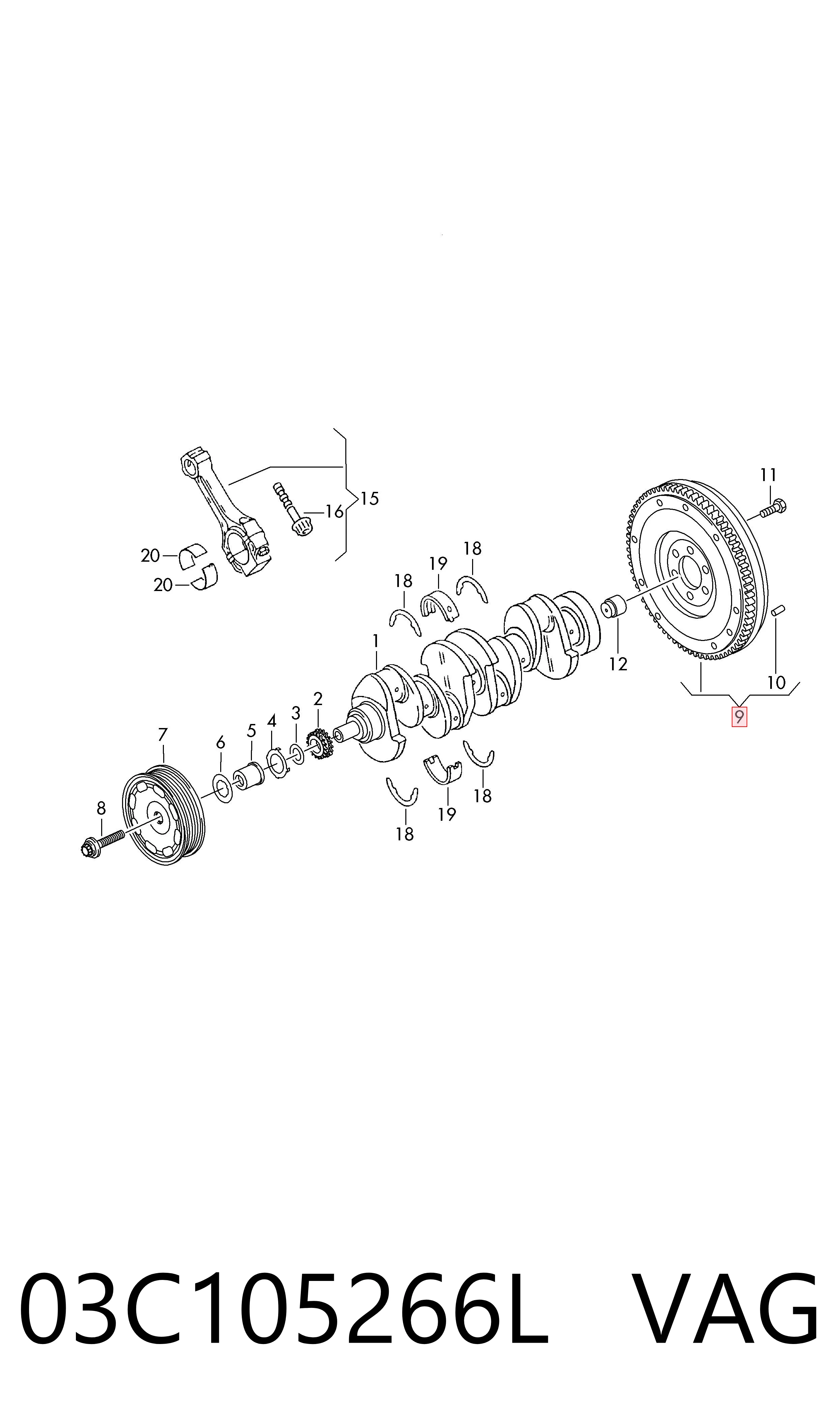 Volante de motor 415070210 INA