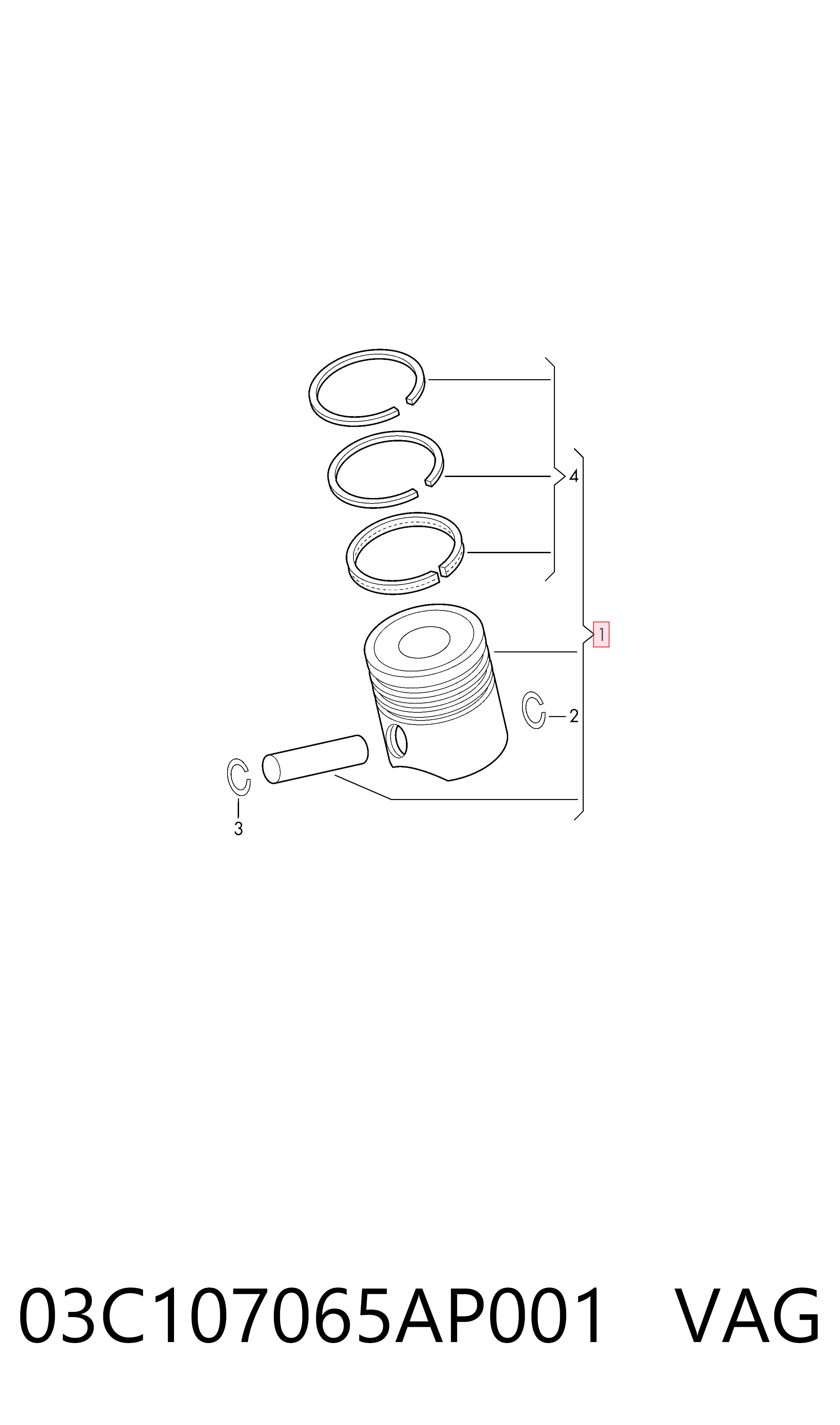 Compre KSP00082 KSP Pistão do kit para 1 cilindro, STD