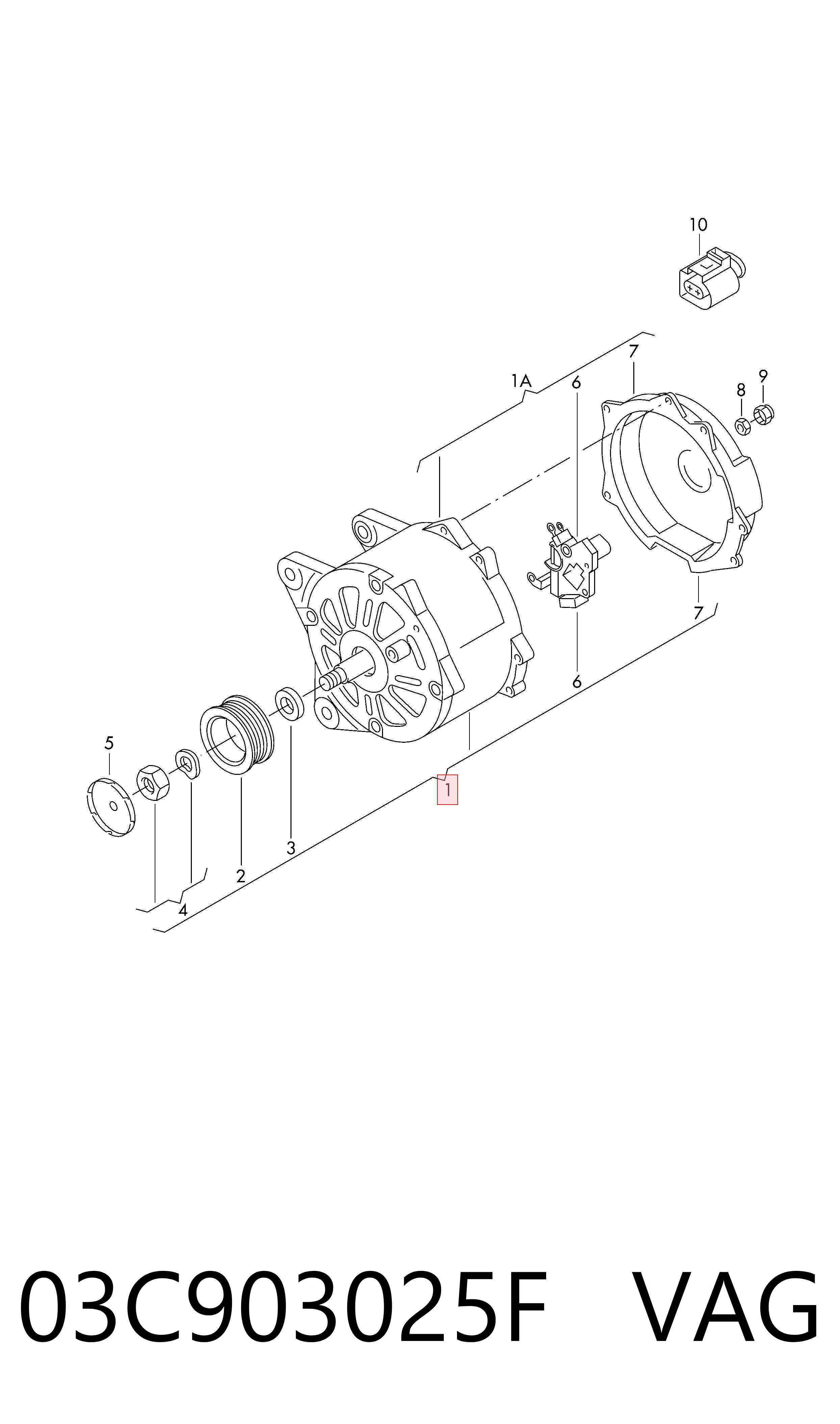 03C903025F VAG Gerador