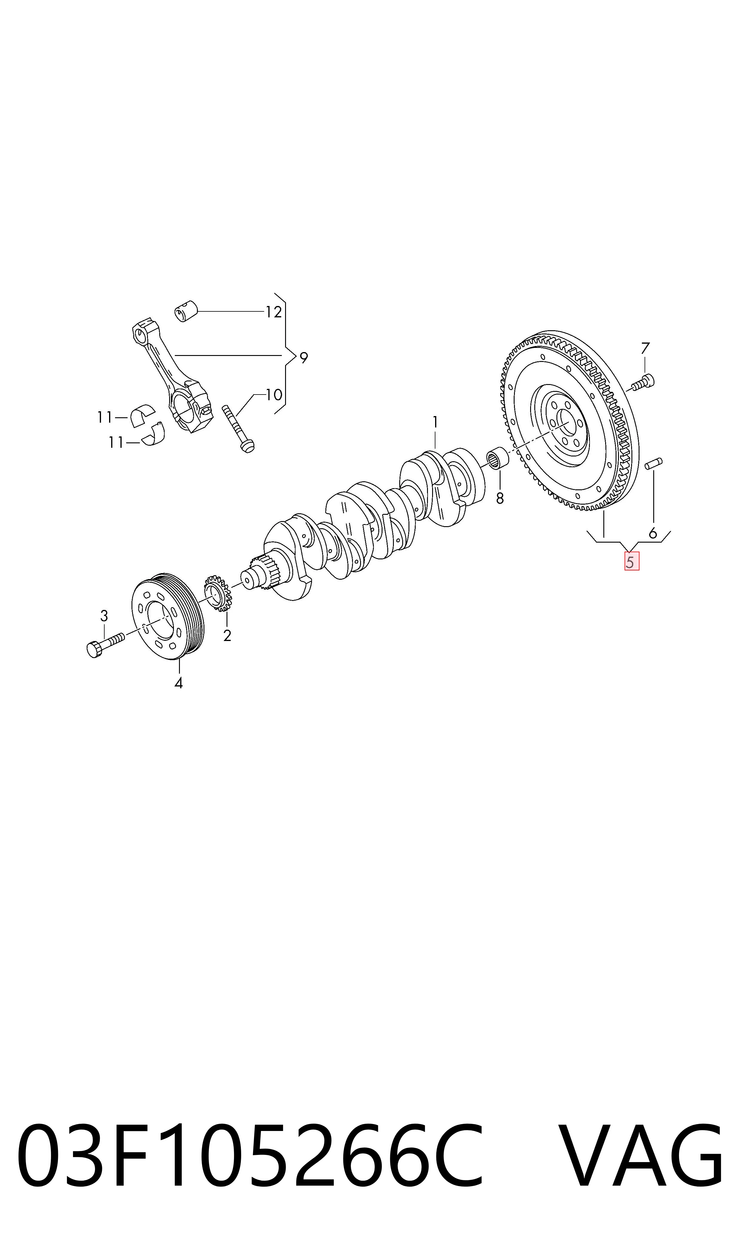 03F105266C VAG Volante de motor