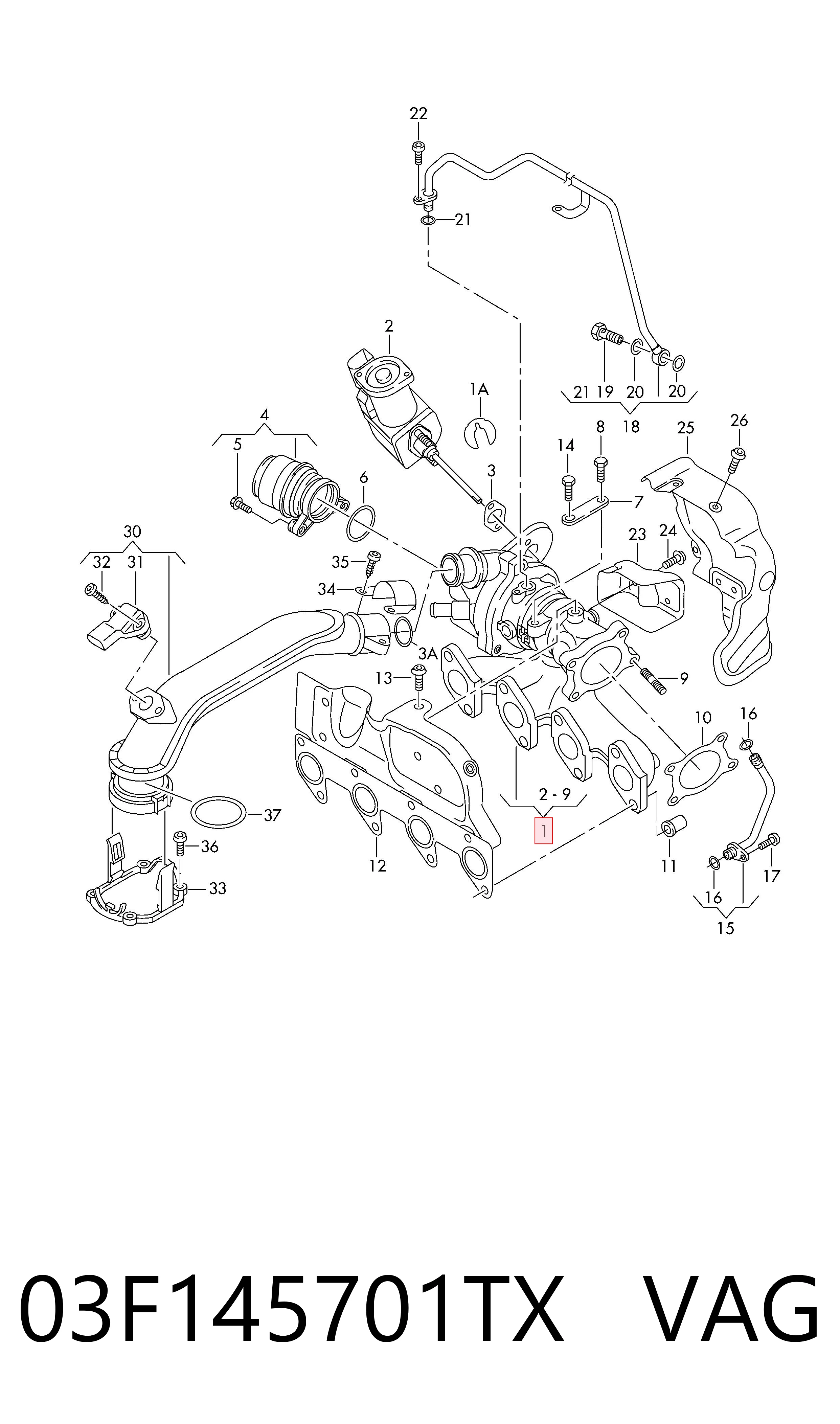 03F145701TX VAG Turbina