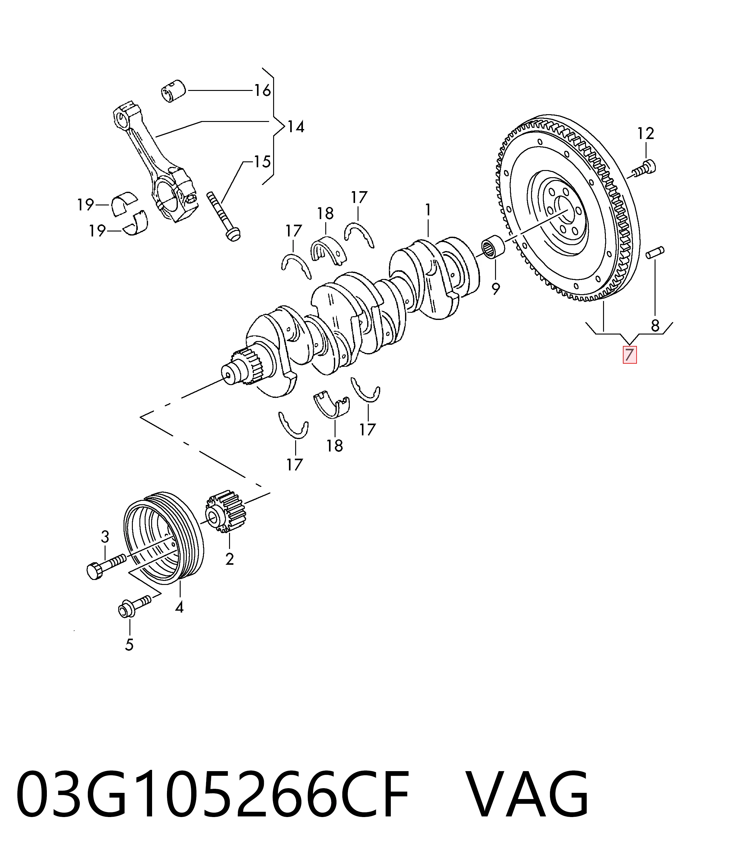 03G105266CF VAG Volante de motor
