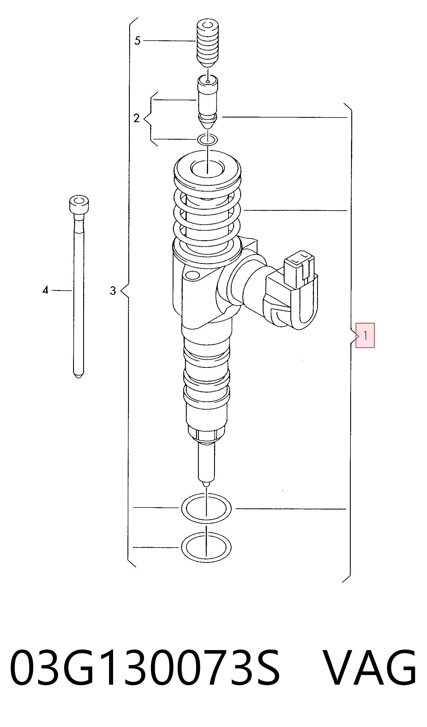 03G130073S VAG Injetor de injeção de combustível