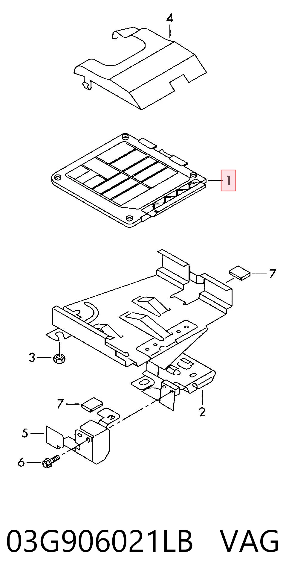 03G906021LB VAG Módulo de direção (Centralina eletrônica) de motor