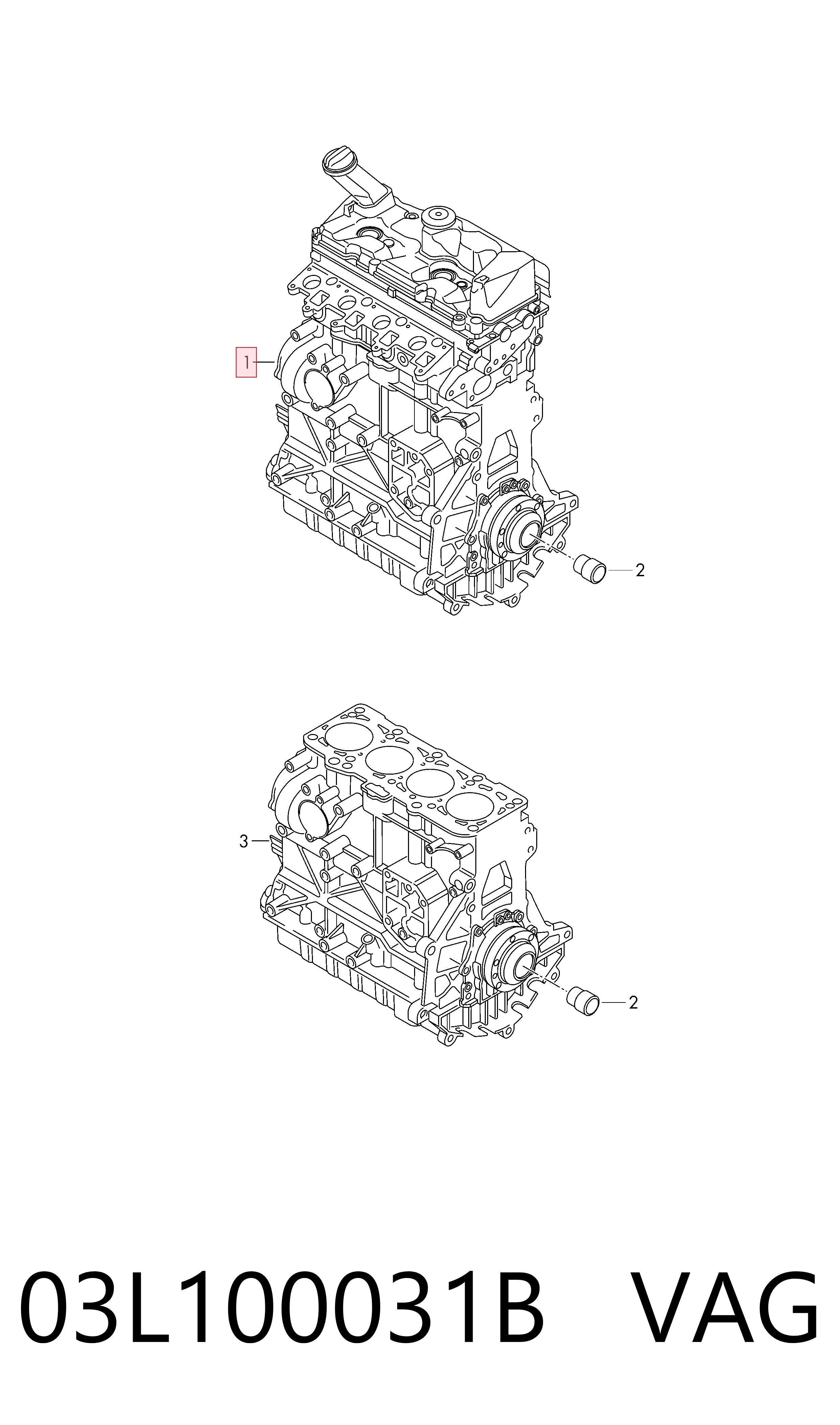 Motor montado para Volkswagen Transporter T5 7HB, 7HJ, 7EB, 7EJ