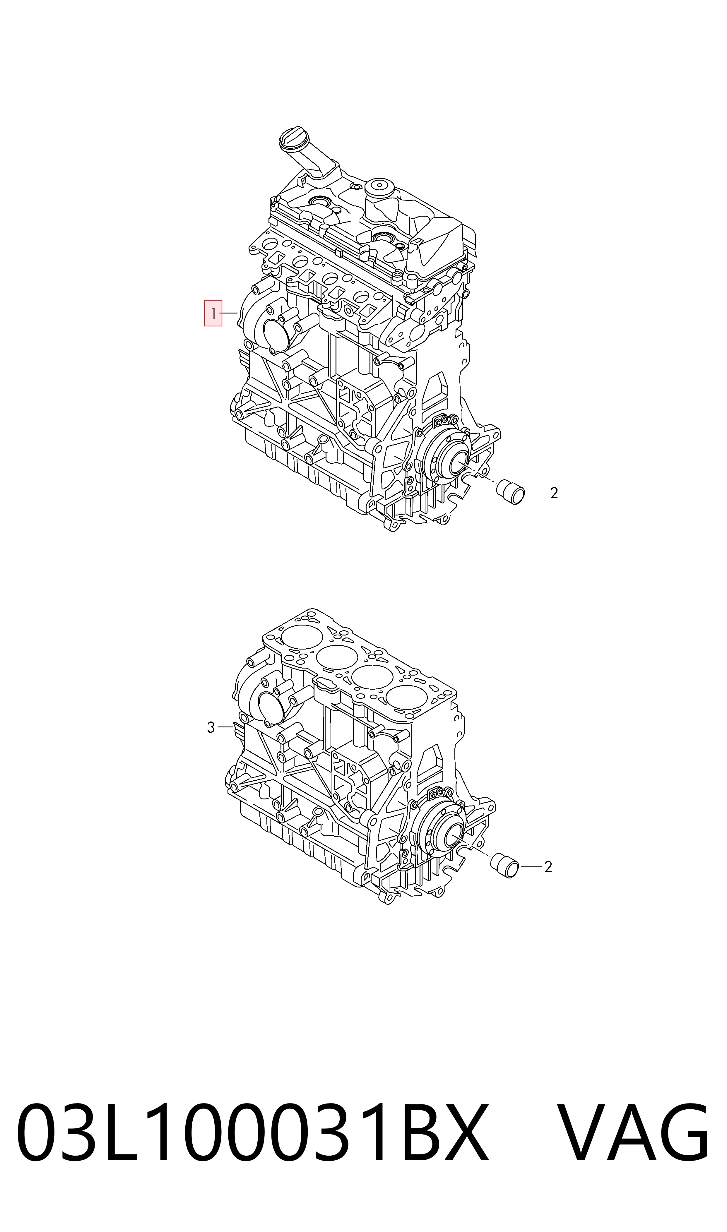 Motor montado Volkswagen Transporter  7HB, 7HJ, 7EB, 7EJ ao melhor preço