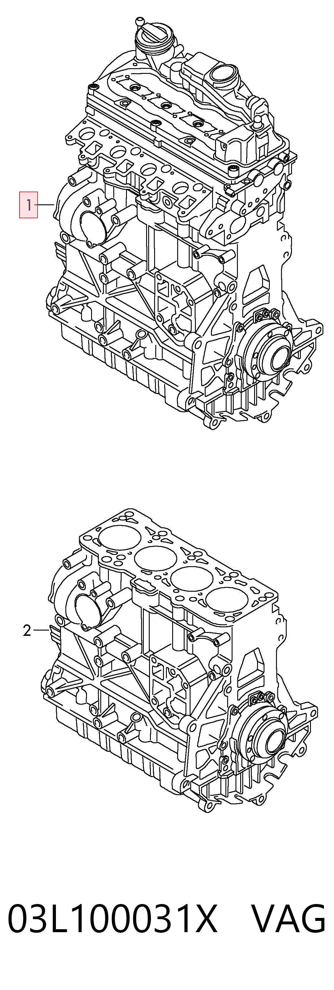 Motor montado para Volkswagen Passat 357