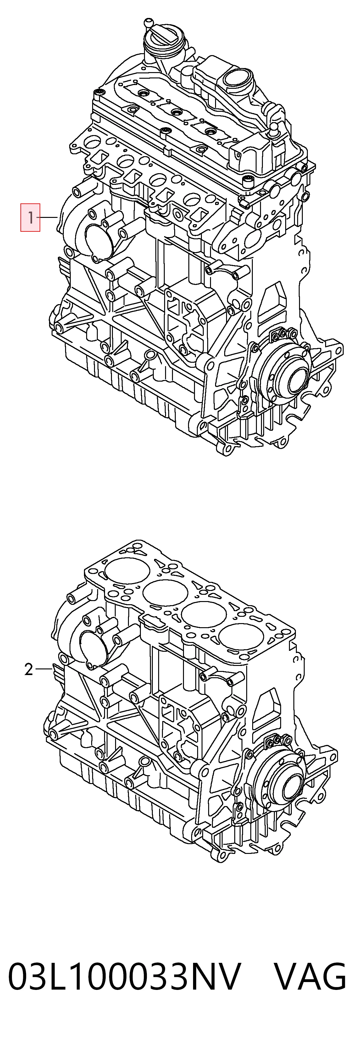  Motor montado Volkswagen Passat CC B6 sedan (357) (2008 - 2012) CC B6