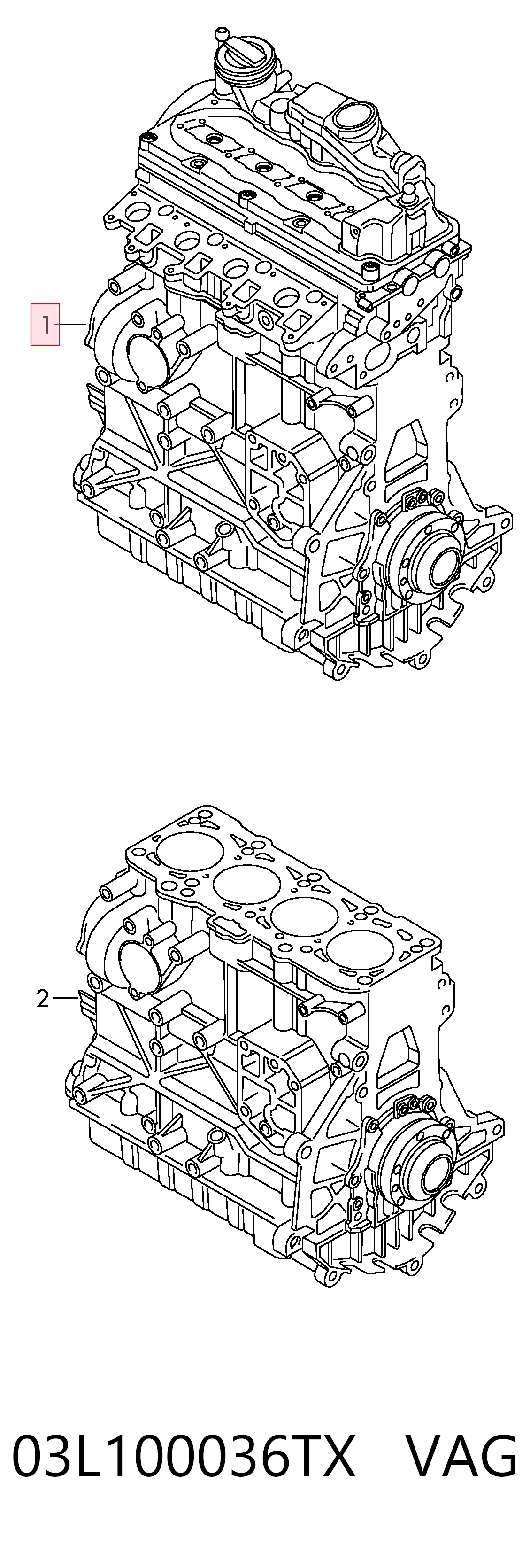 Motor montado para Volkswagen Passat CC B7 358