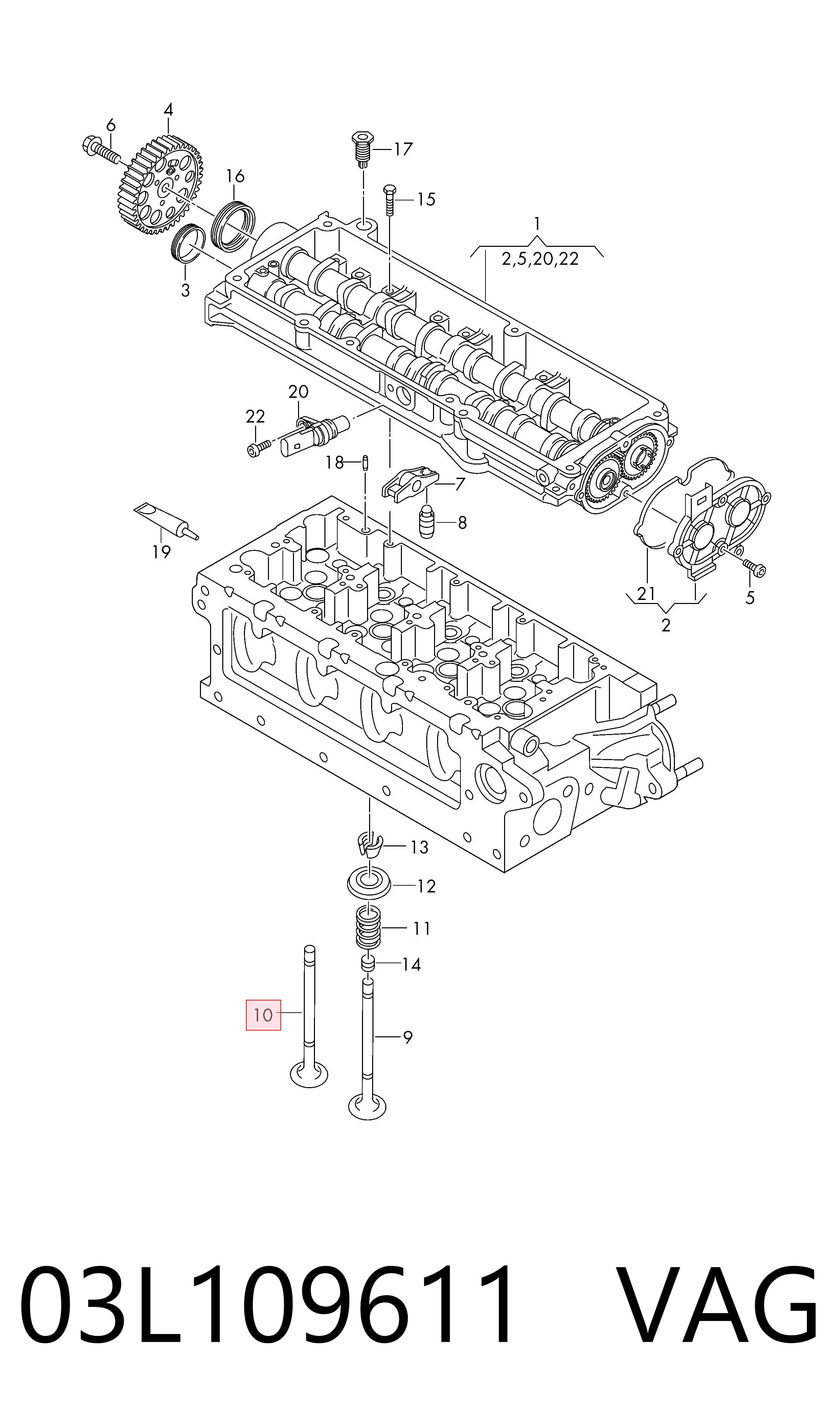Válvula de escape VAG 03L109611 preço, a partir de 9,99 USD