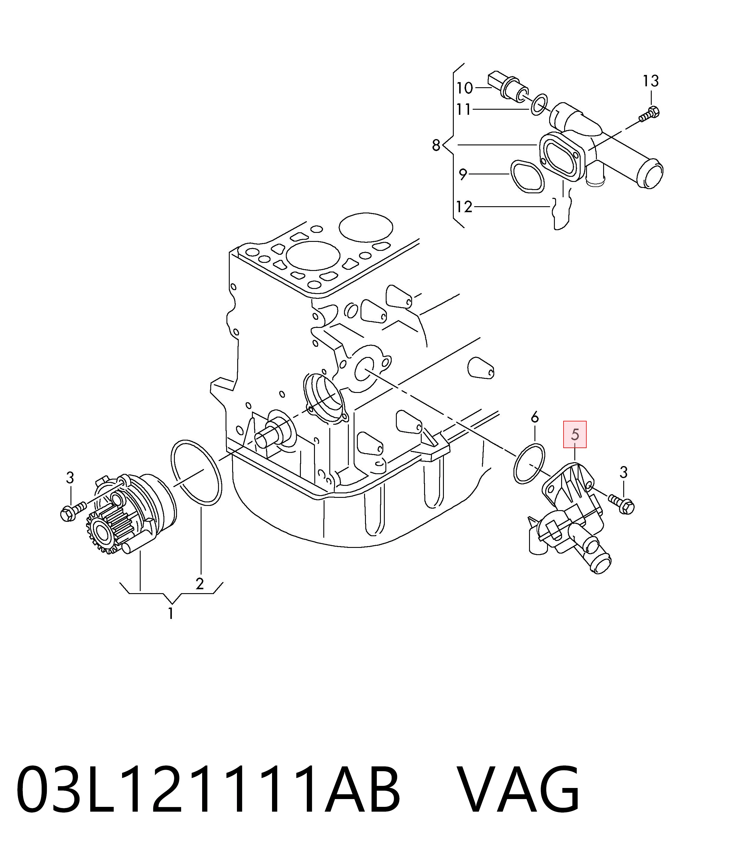 03L121111AB VAG Termostato
