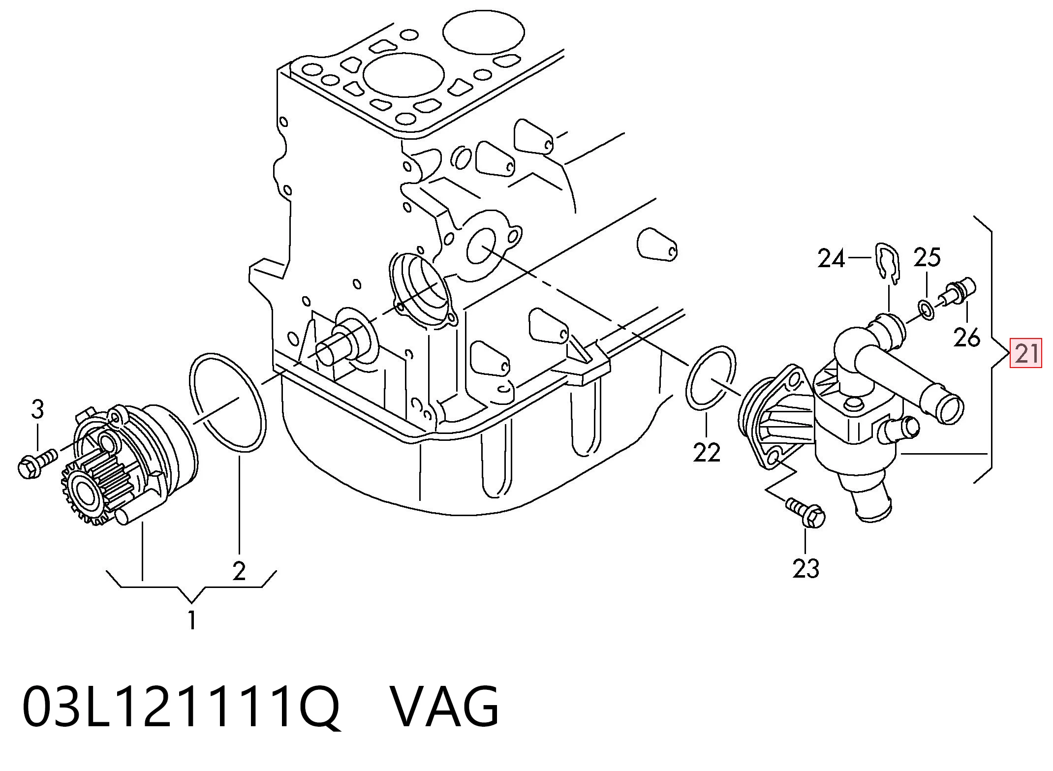 03L121111Q VAG Termostato