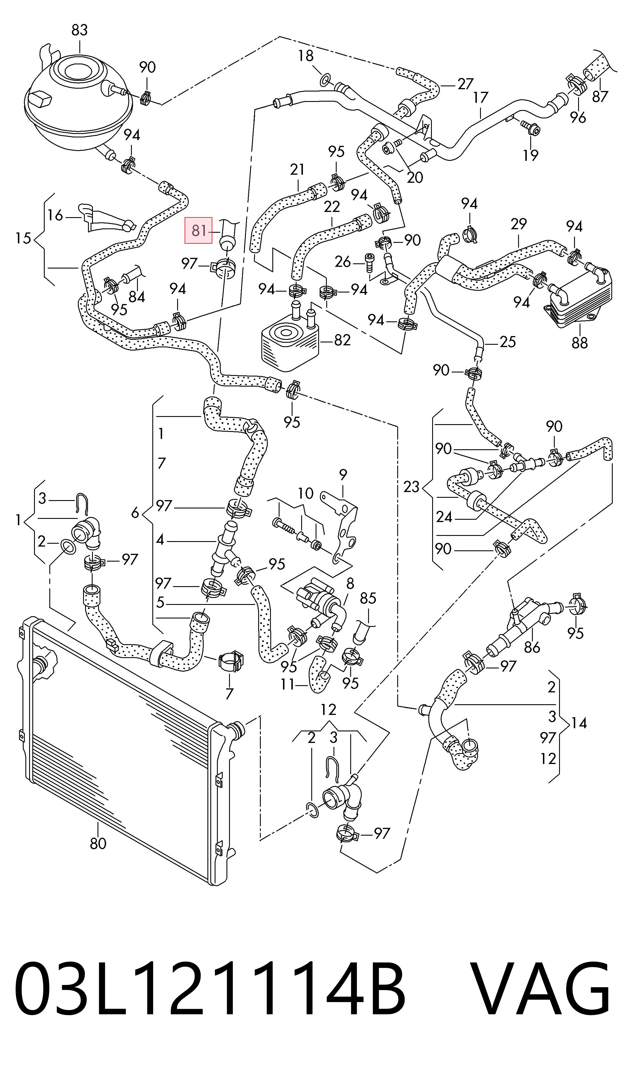 03L121114B VAG Termostato