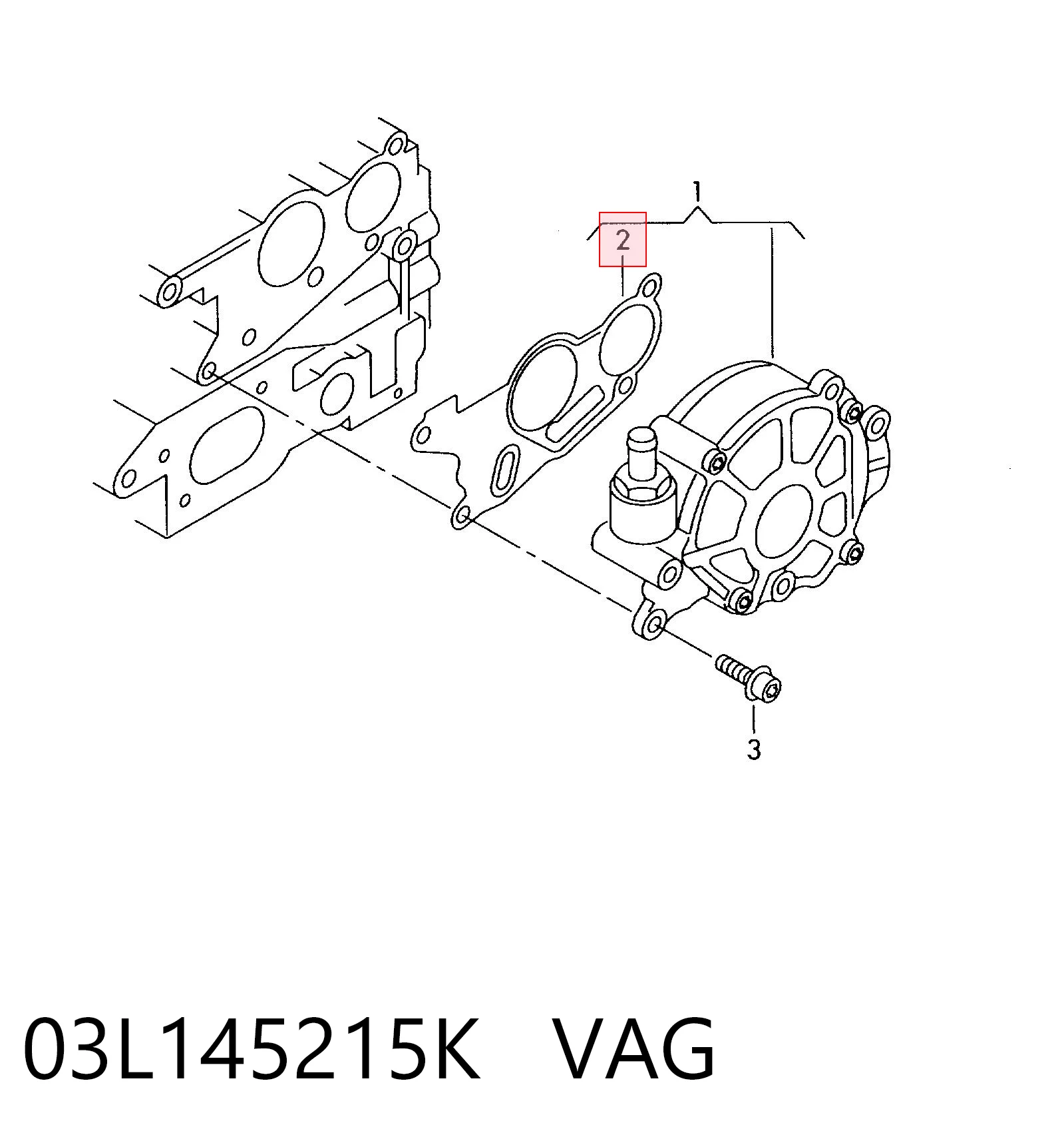 Vedante de bomba de vácuo VAG 03L145215K preço, a partir de 7,58 USD