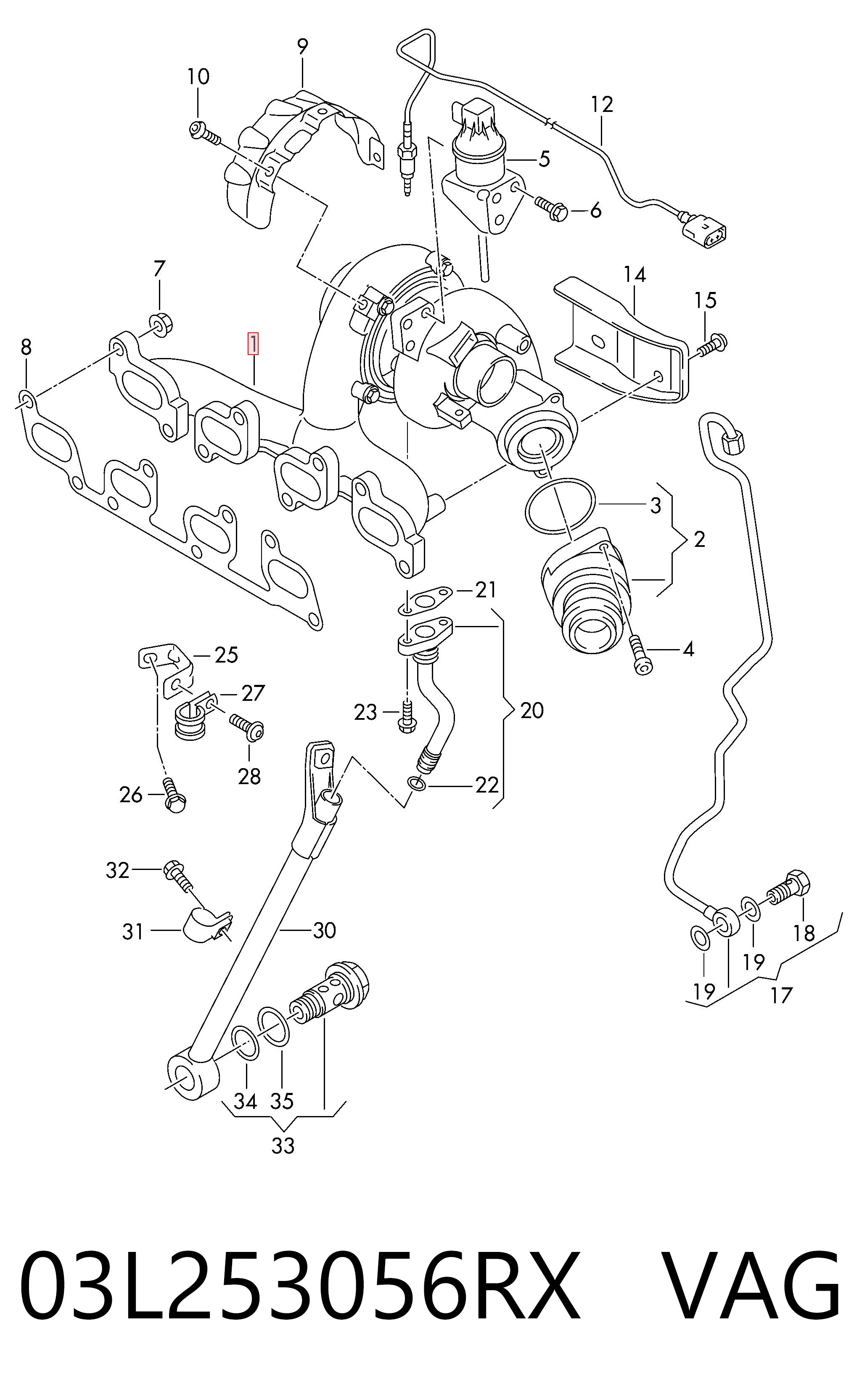03L253056RX VAG Turbina