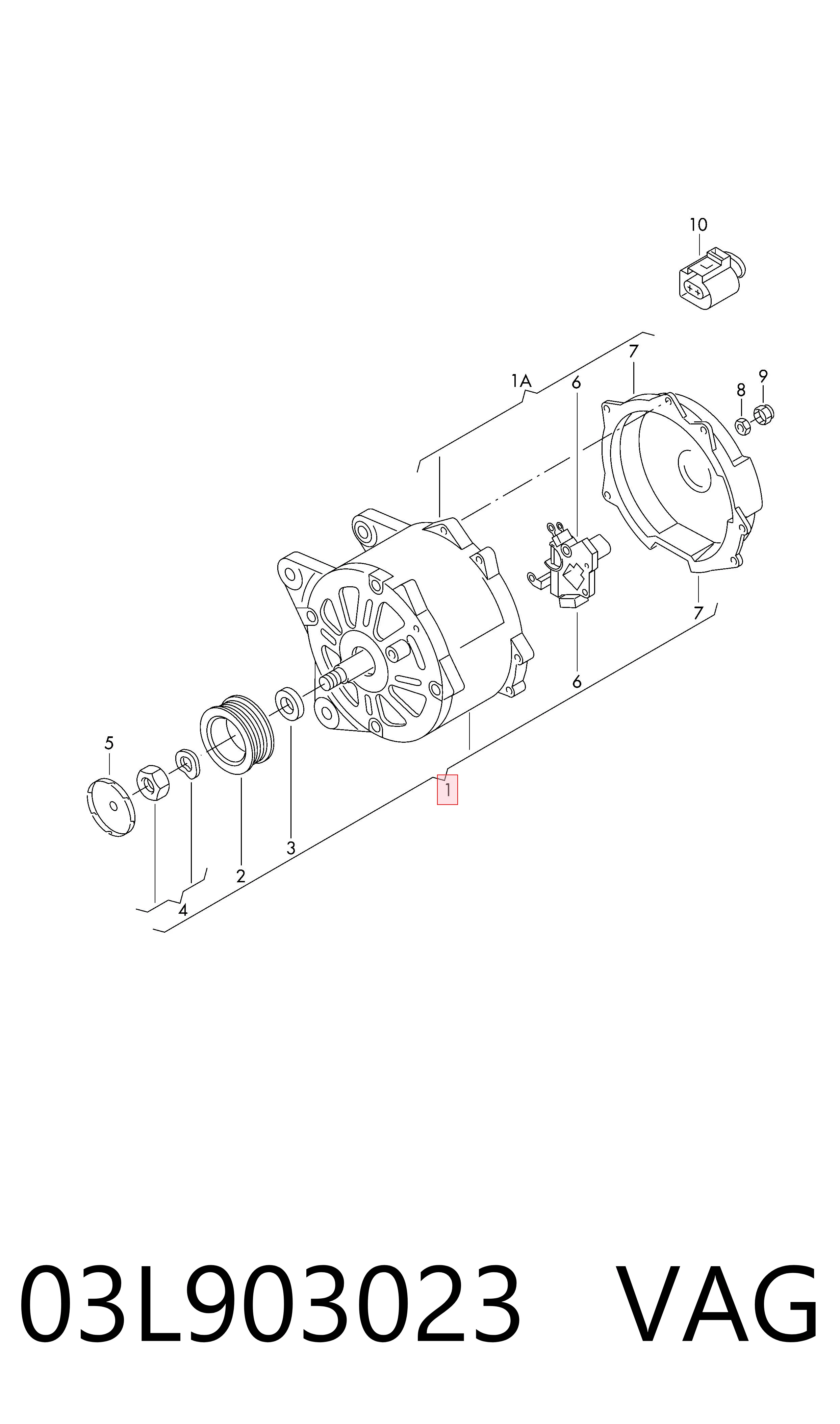 03L903023 VAG Gerador