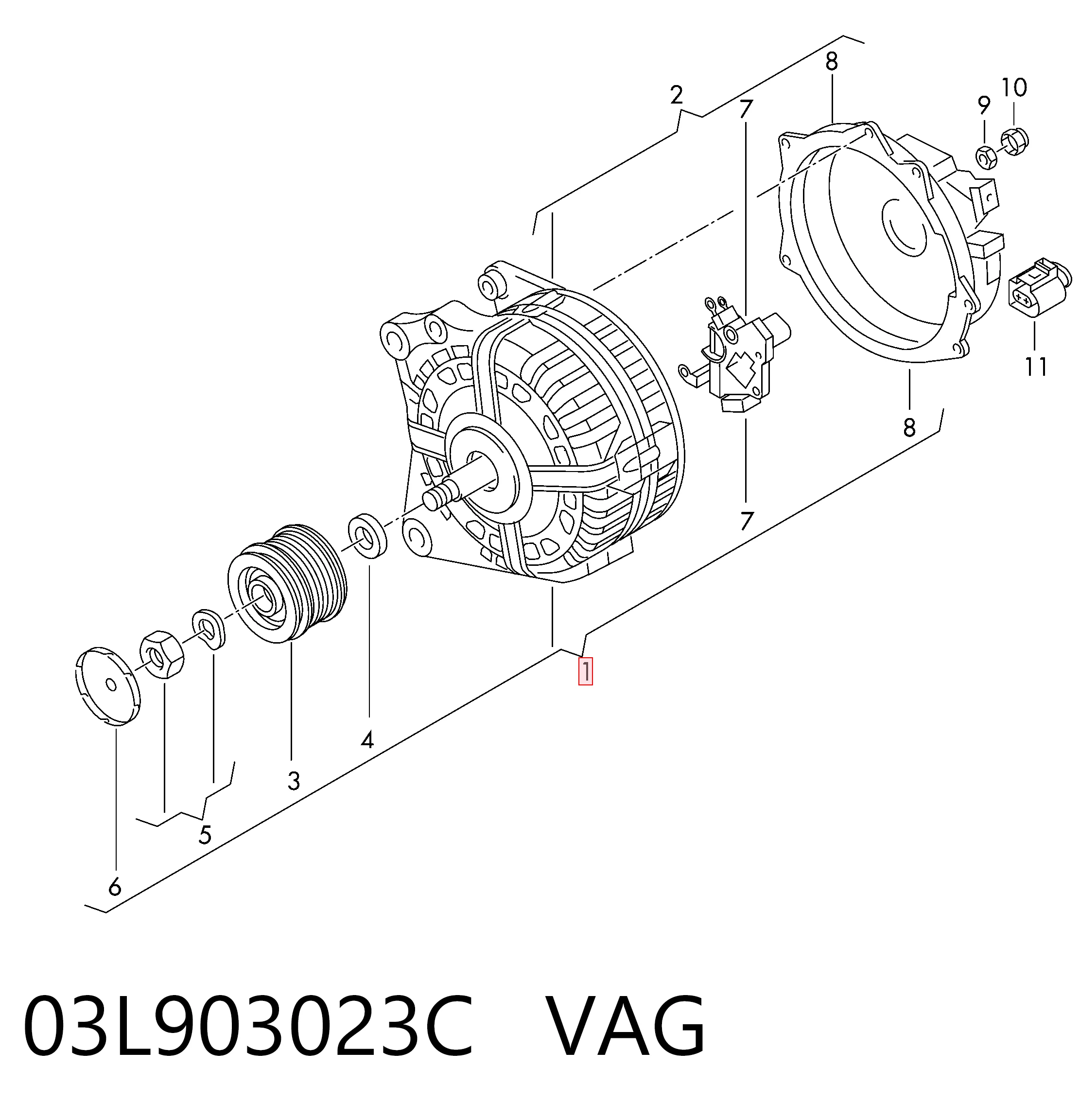 03L903023C VAG Gerador