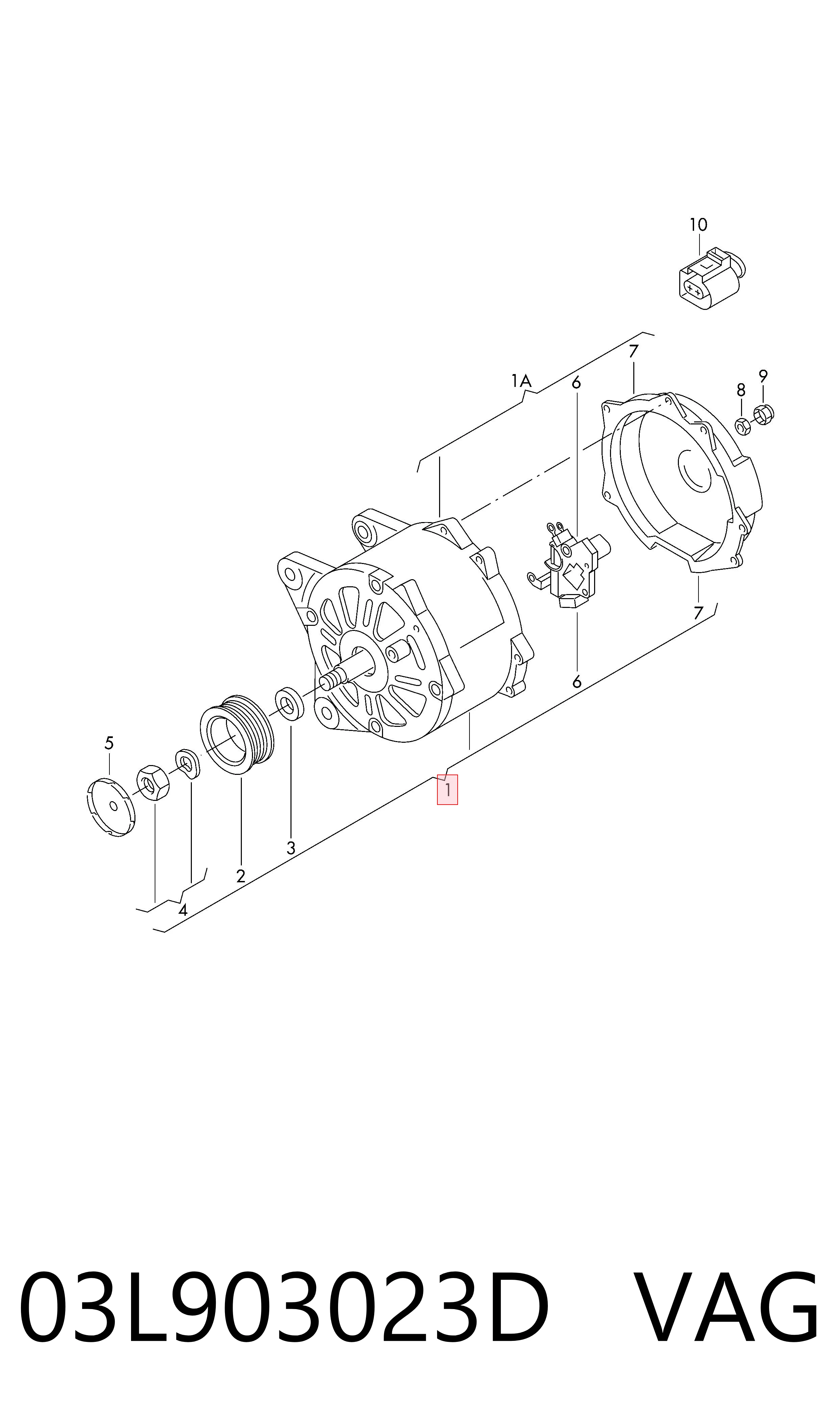 03L903023D VAG Gerador