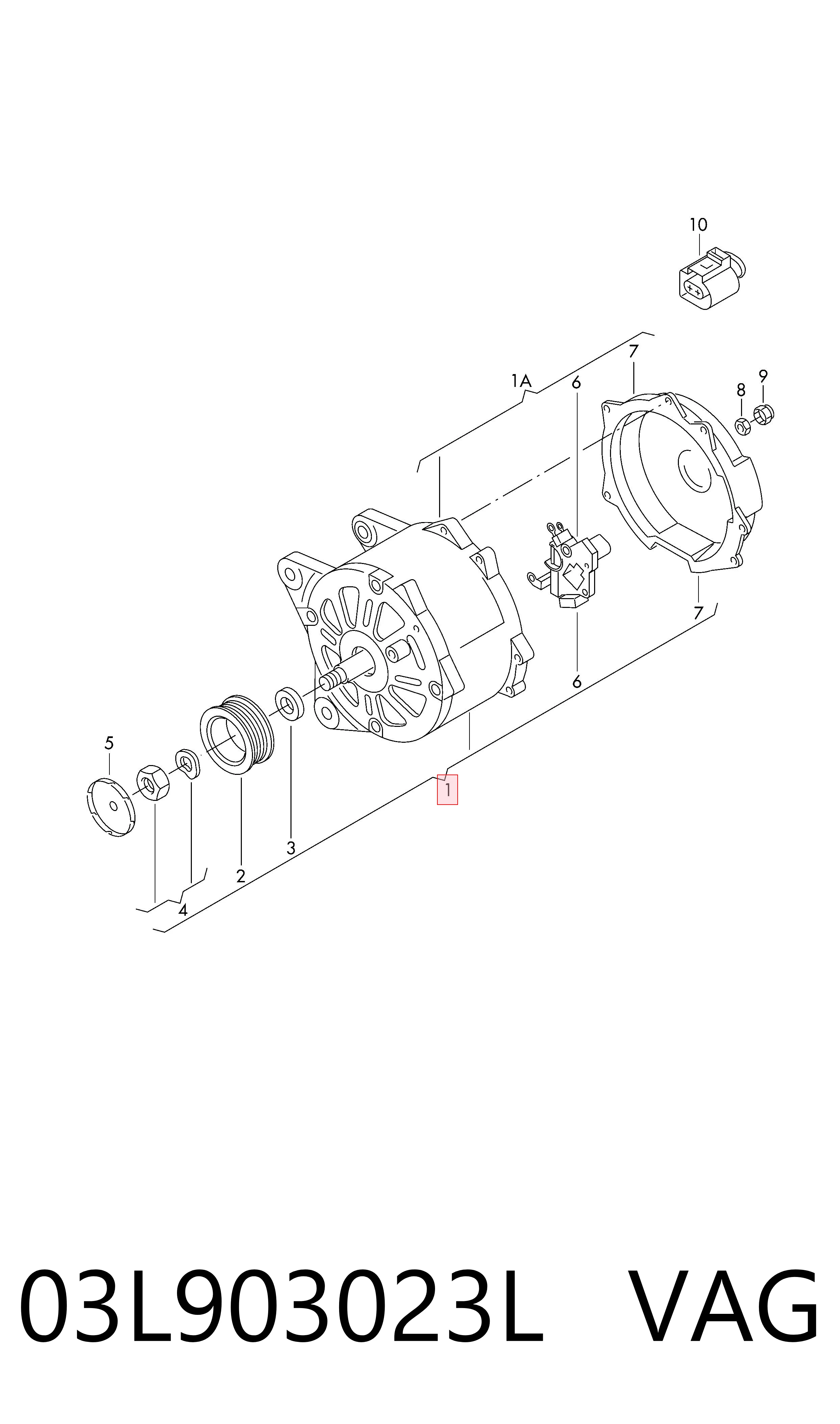 03L903023L VAG Gerador