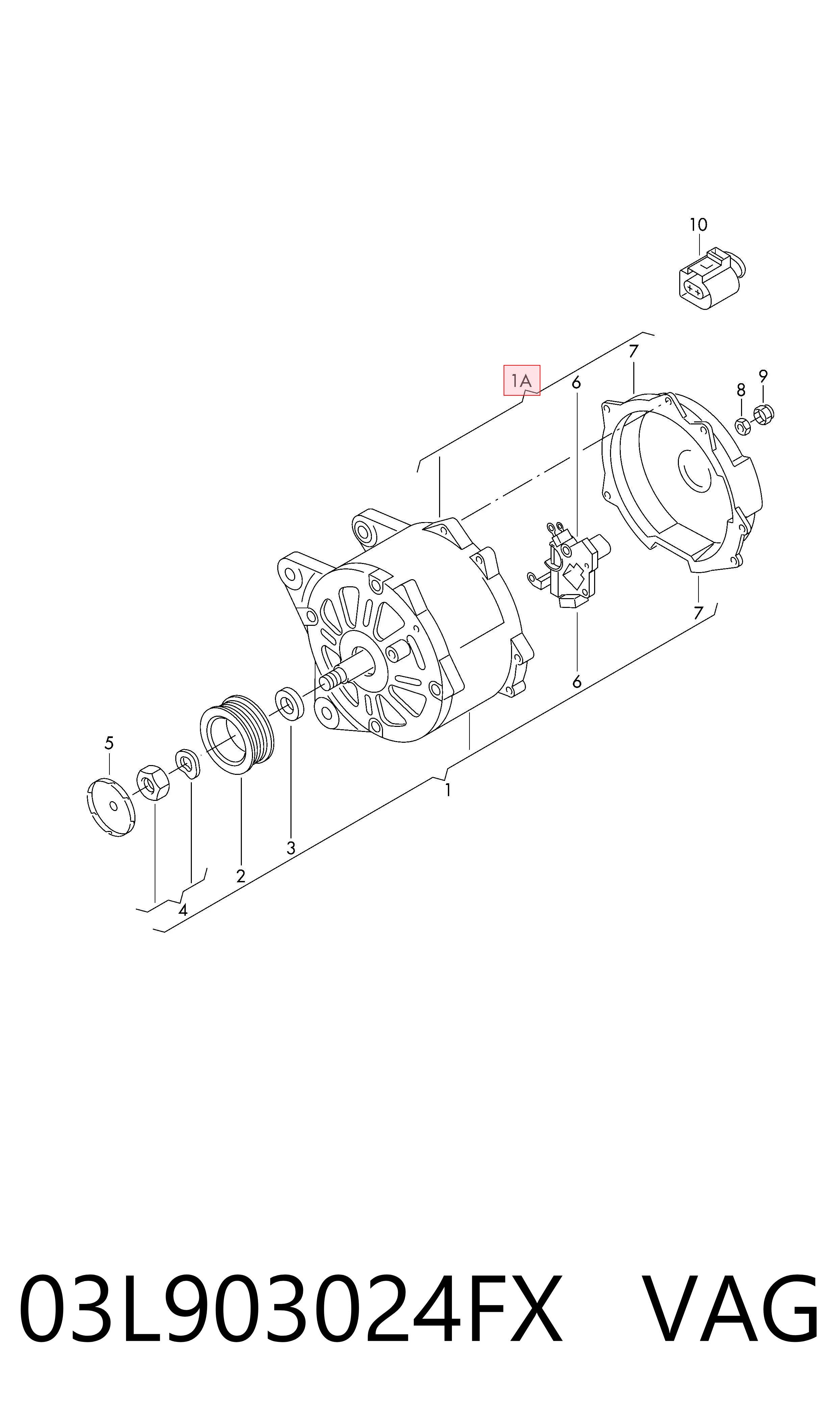03L903024FX VAG Gerador