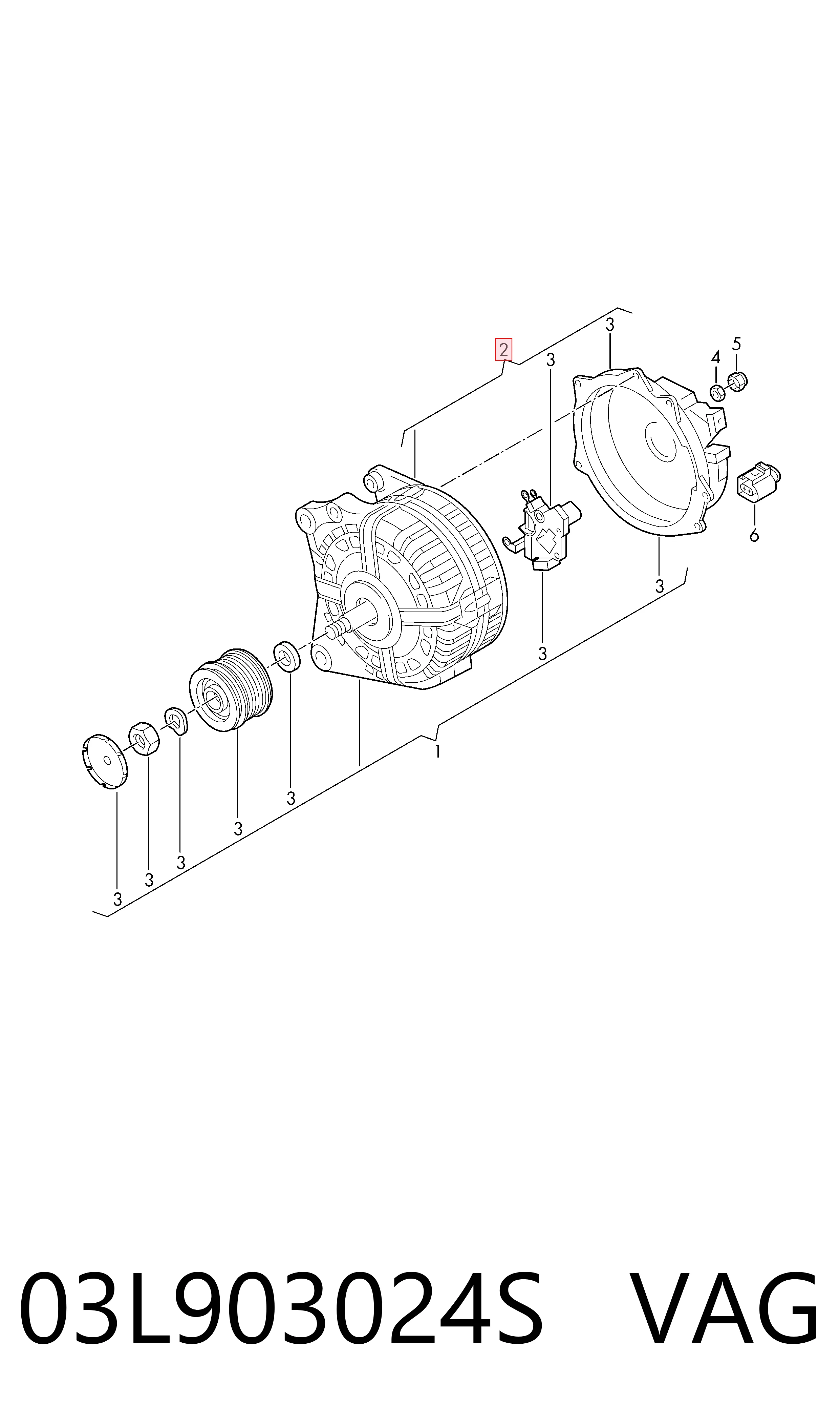 03L903024S VAG Gerador